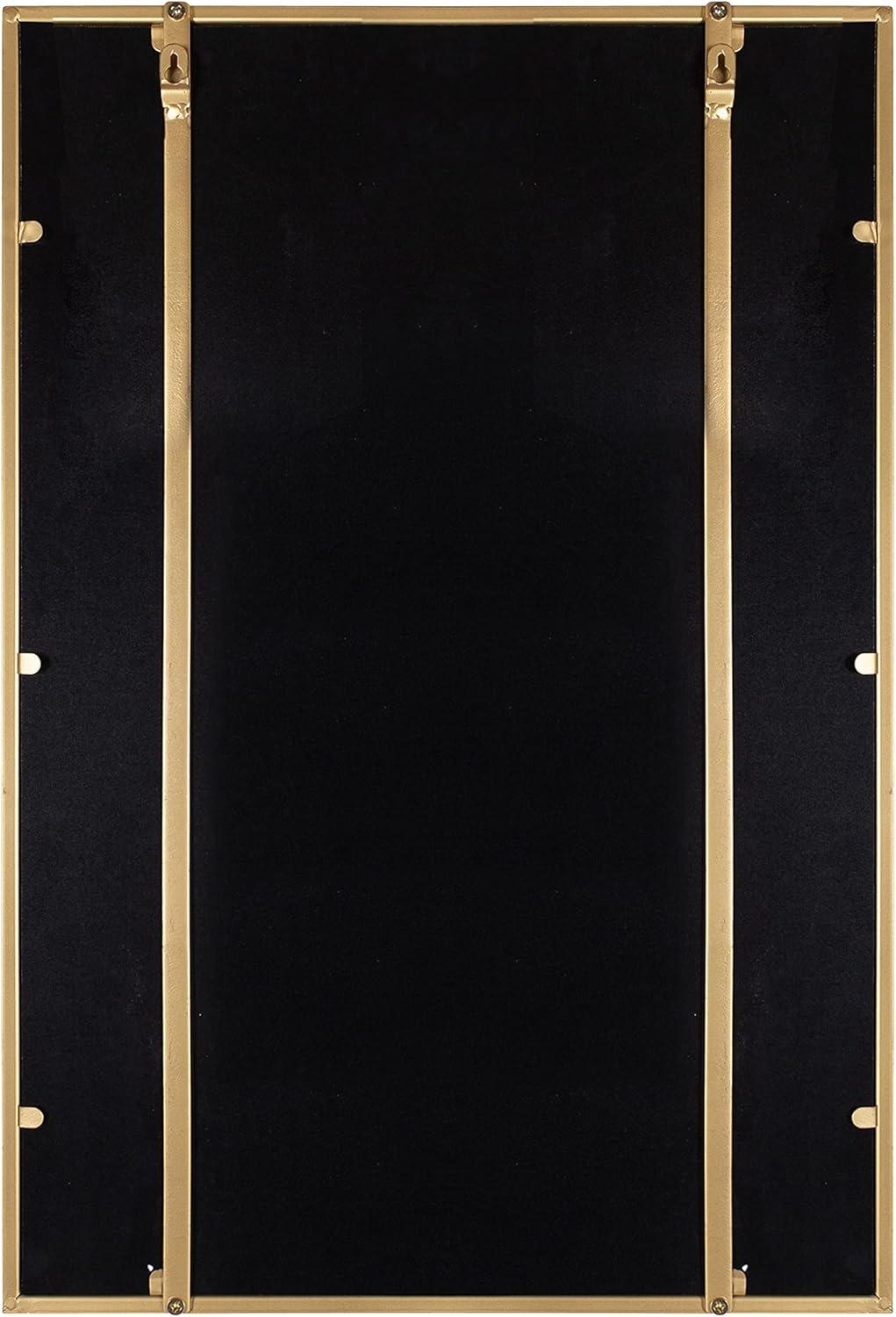 Kate and Laurel Jackson Modern Mirror with Shelf, 20 x 30, Gold, Decorative Mirror with Transitional Style and Additional Storage
