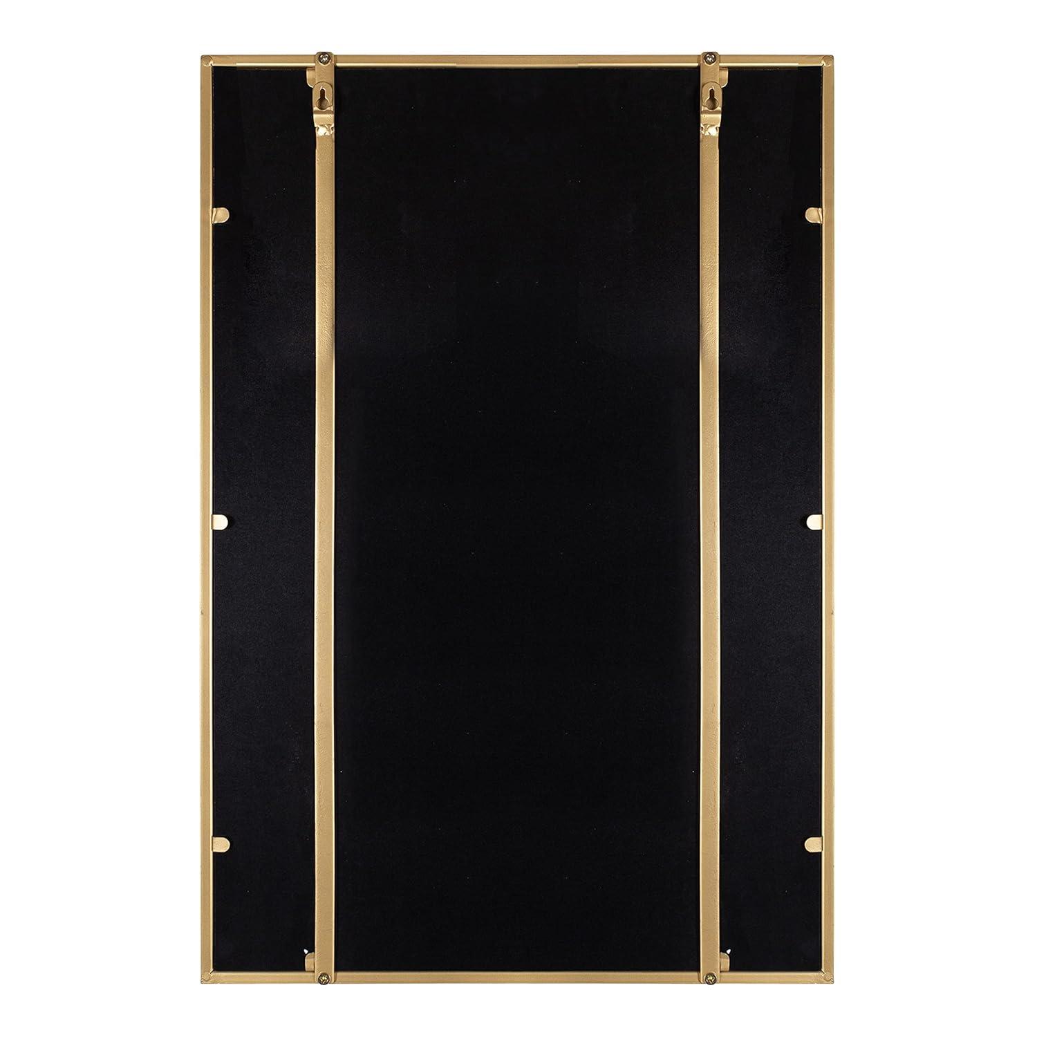 Kate and Laurel Jackson Modern Mirror with Shelf, 20 x 30, Gold, Decorative Mirror with Transitional Style and Additional Storage