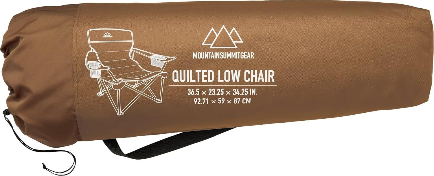 Mountain Summit Gear Quilted Low Chair, Brown