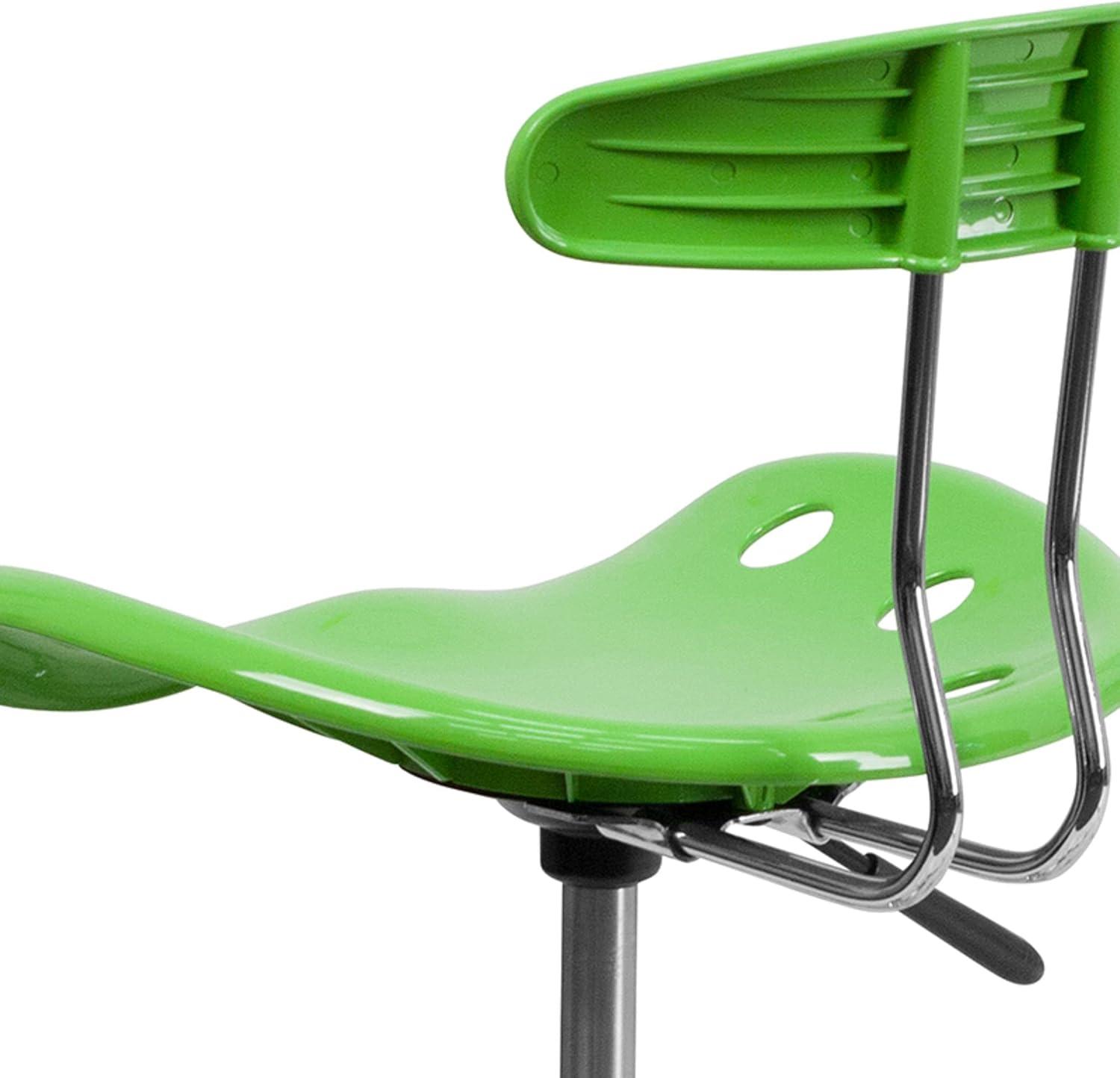 Elliott Vibrant Apple Green Ergonomic Swivel Task Chair with Chrome Base