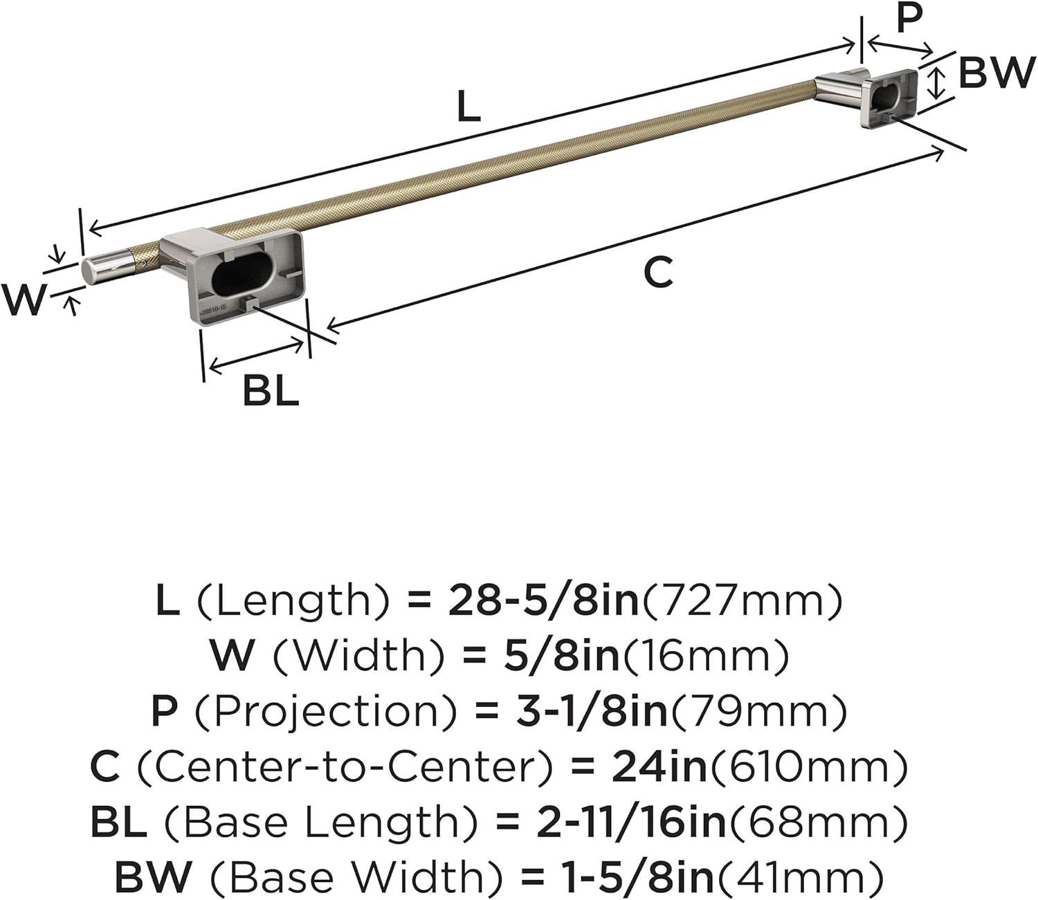 Amerock Esquire Wall Mounted Towel Bar