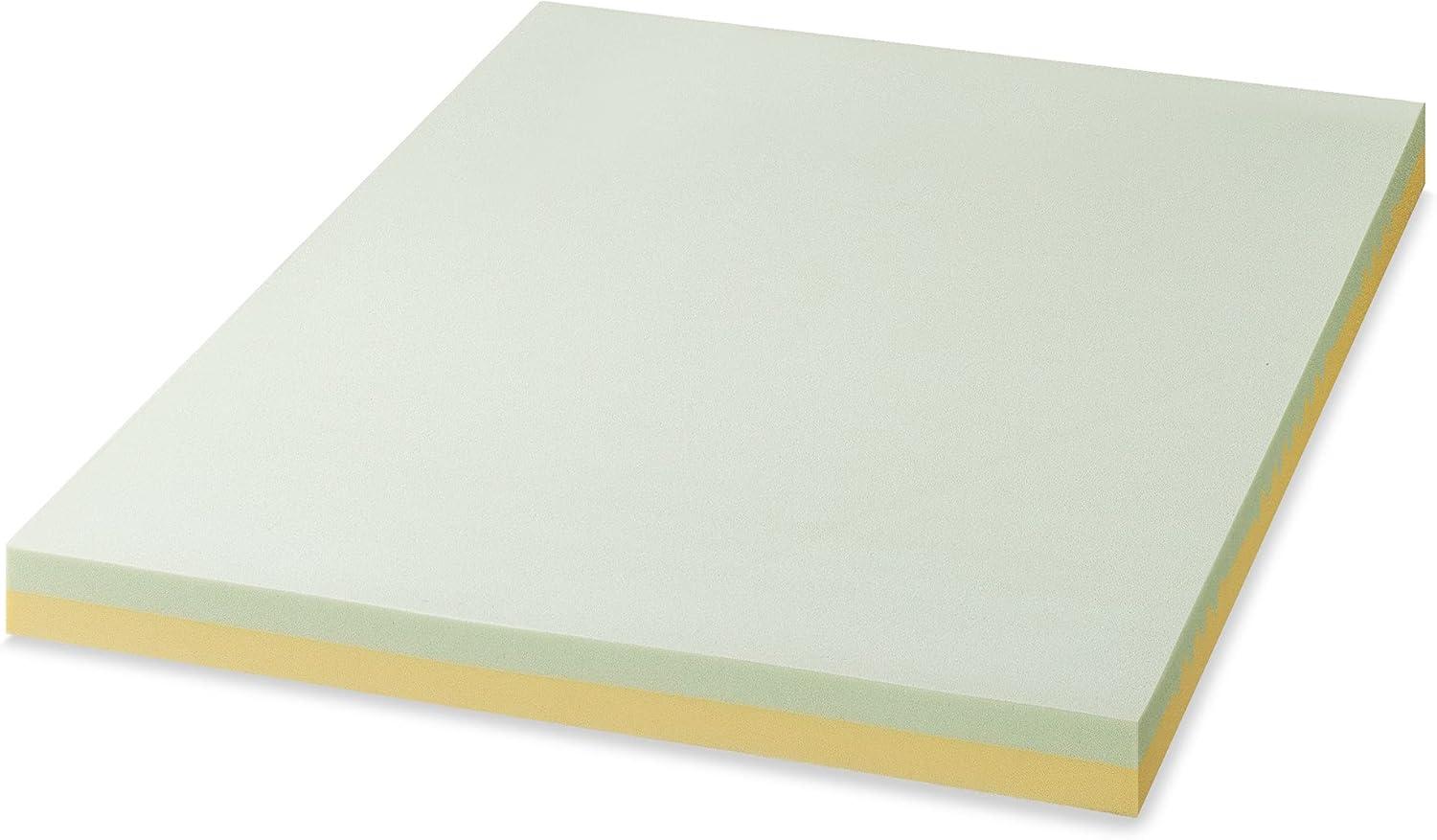 Spa Sensations by Zinus 4" Green Tea TorsoTec® Memory Foam Mattress Topper, Queen