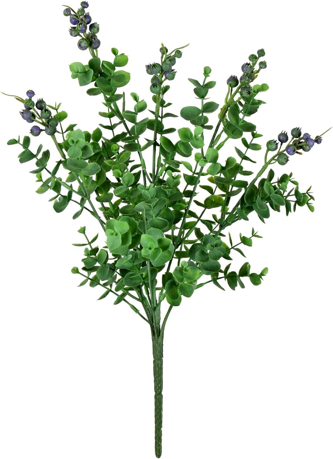 Vickerman 14.5" Artificial Purple and Green Money Leaf Bush 2/pk