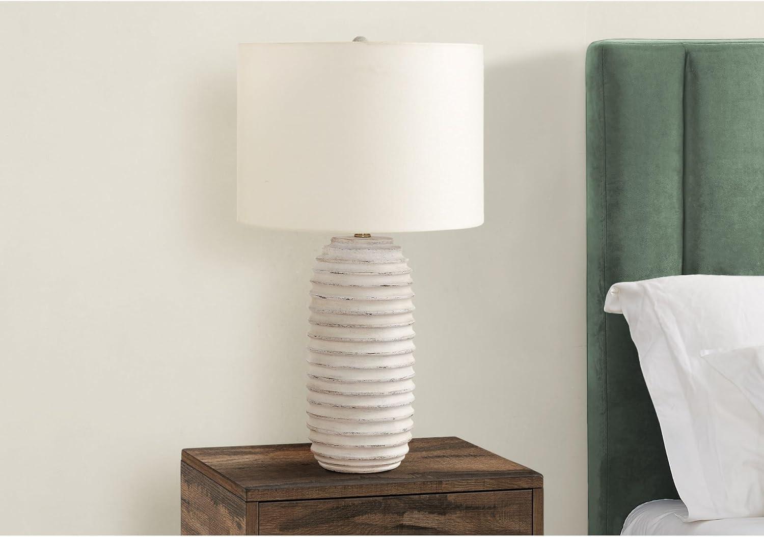 Monarch Specialties Lighting 28inchH Table Lamp Cream Resin Ivory / Cream Shade Transitional