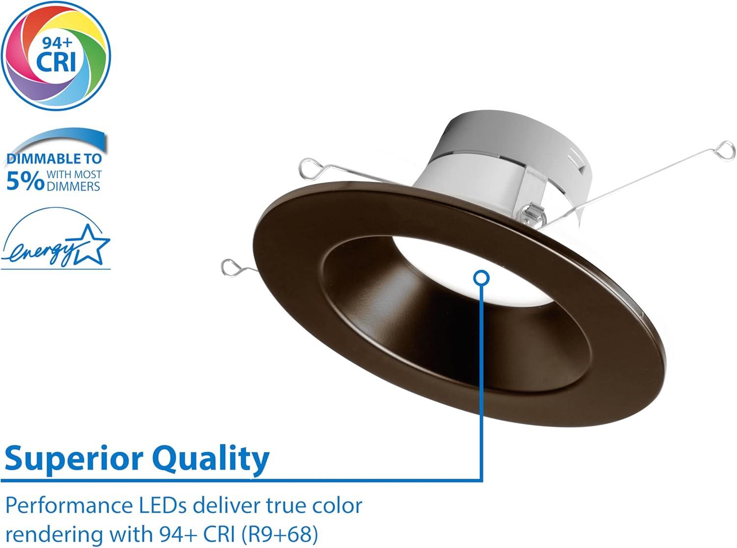 6'' Dimmable Air-Tight IC Rated LED Retrofit Recessed Lighting Kit
