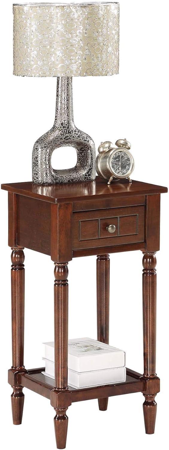 Convenience Concepts French Country Khloe 1 Drawer Accent Table with Shelf, Espresso