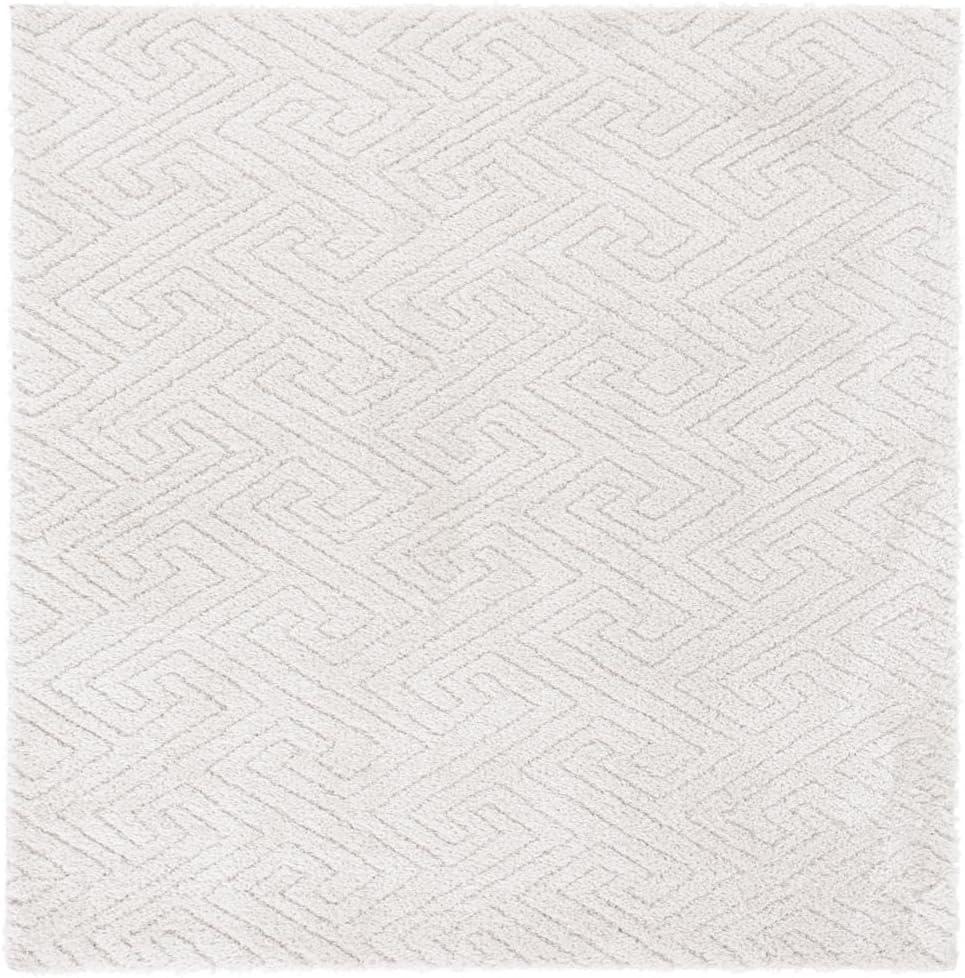 Tahoe Shag THO652 Power Loomed Indoor Area Rug - Ivory - 4'x6' - Safavieh
