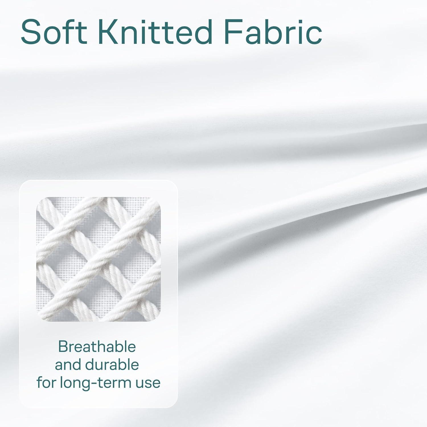 Niagara 4 Pack Waterproof Pillow Protectors King 20x36 Inches Smooth Zipper Premium Encasement Covers Quiet Cases Set White