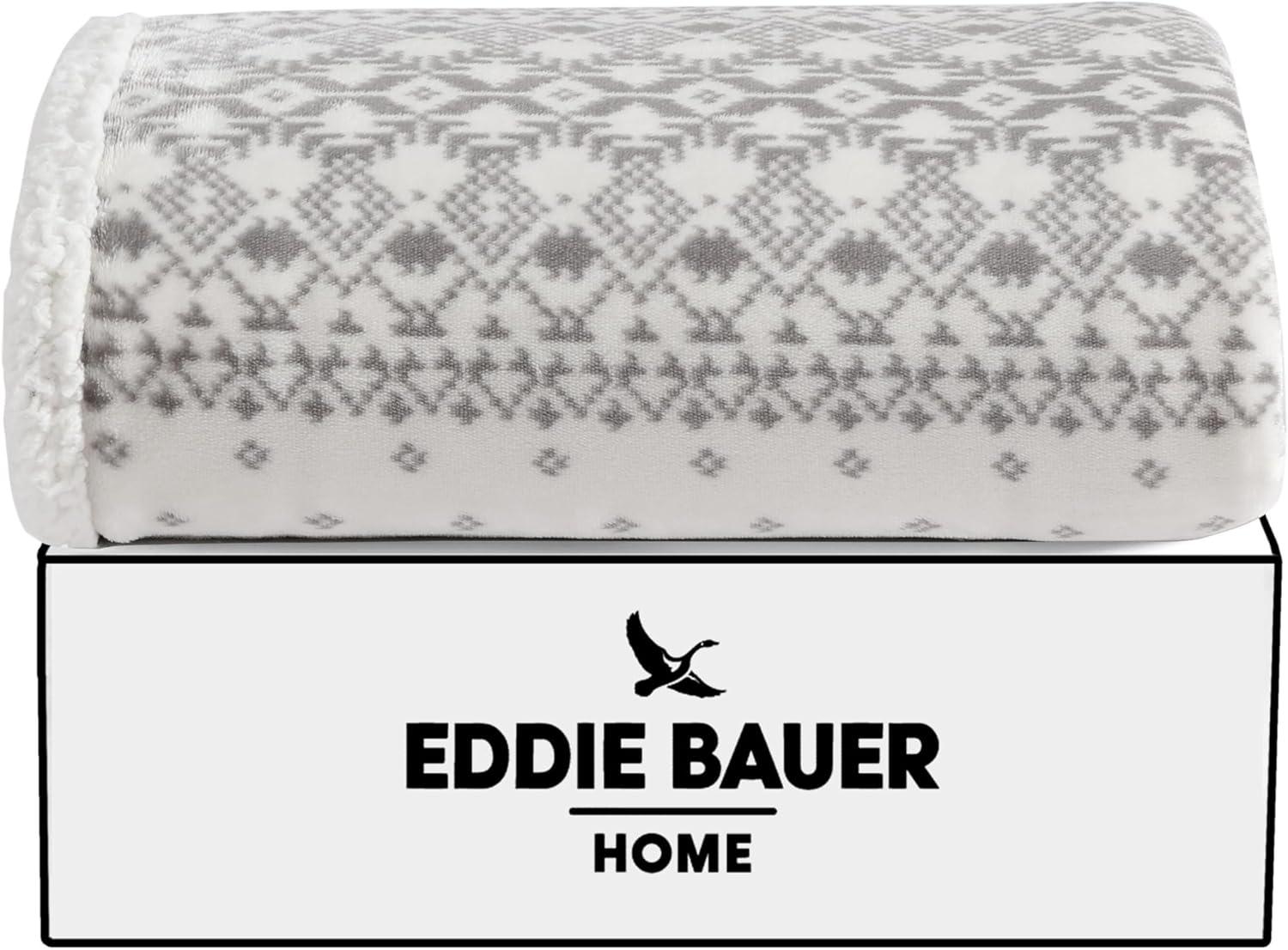 Eddie Bauer Eddie Bauer Printed Plush Fleece/Sherpa Throw Blankets