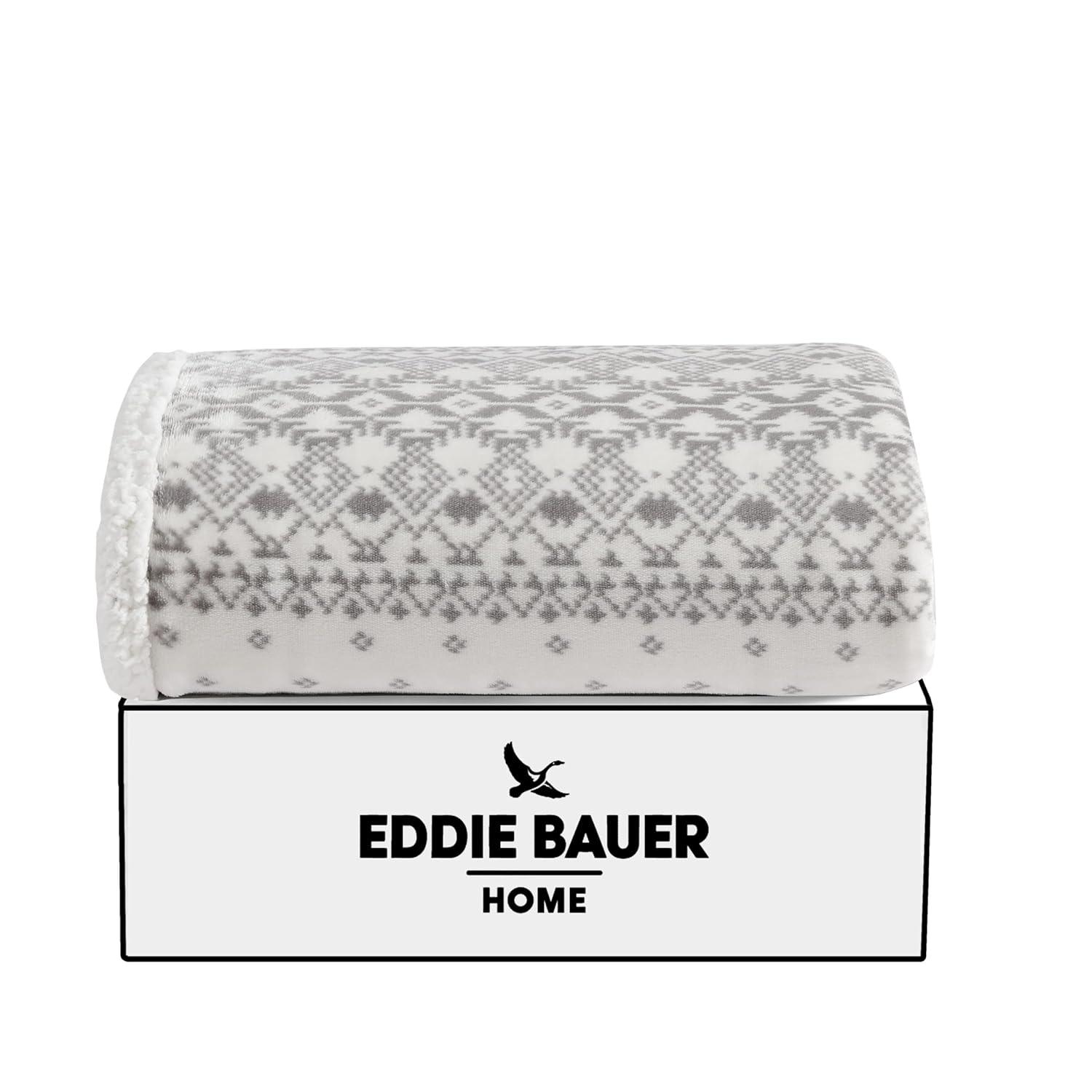 Eddie Bauer Eddie Bauer Printed Plush Fleece/Sherpa Throw Blankets