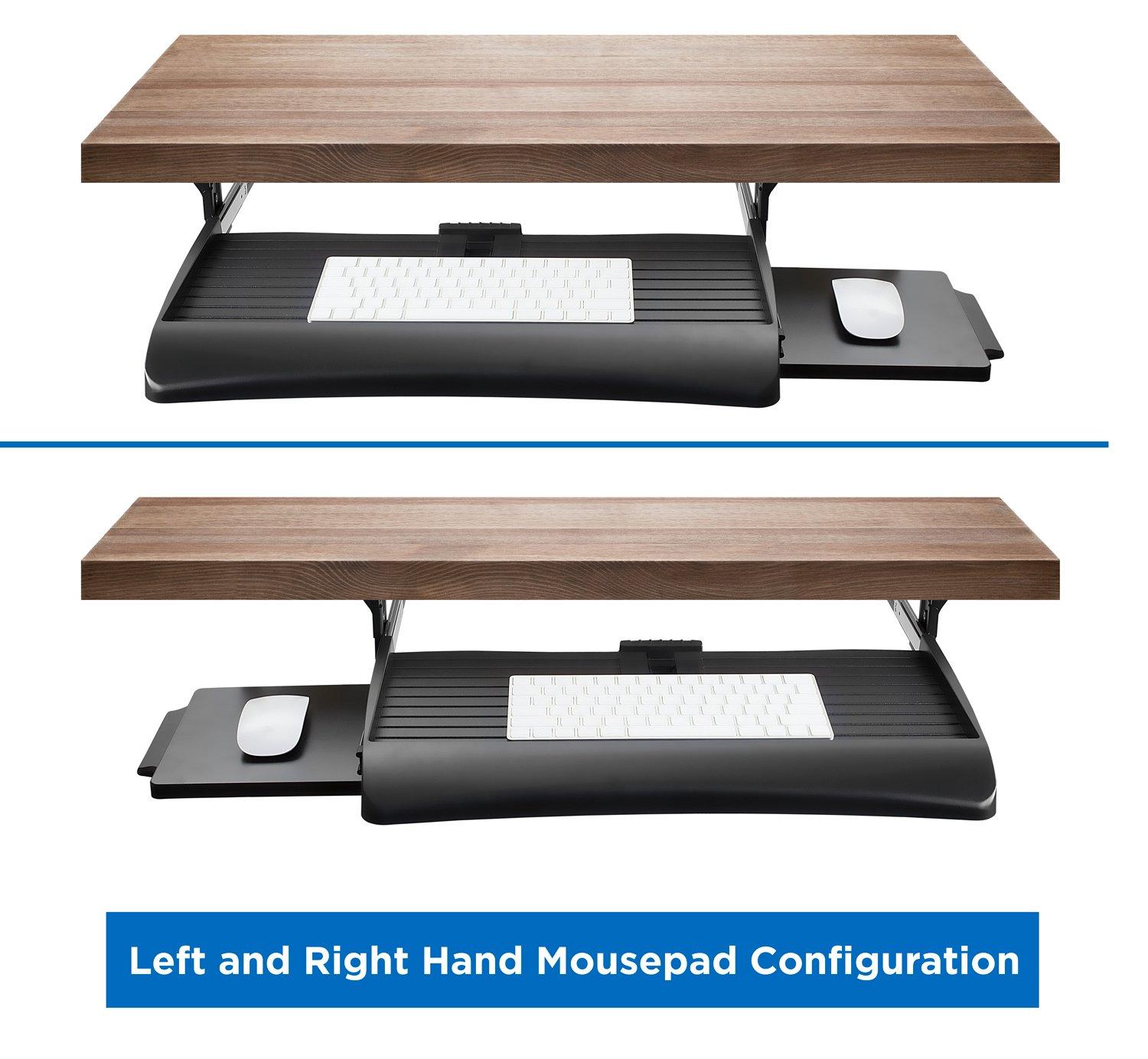 Adjustable Under Desk Keyboard Tray with Mouse Platform