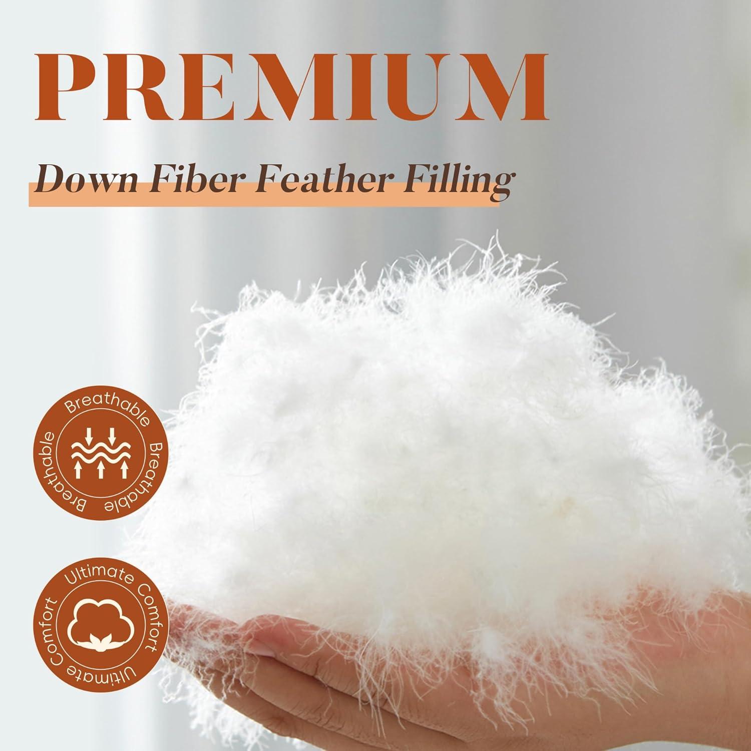 White Cotton Queen Feather Down Comforter