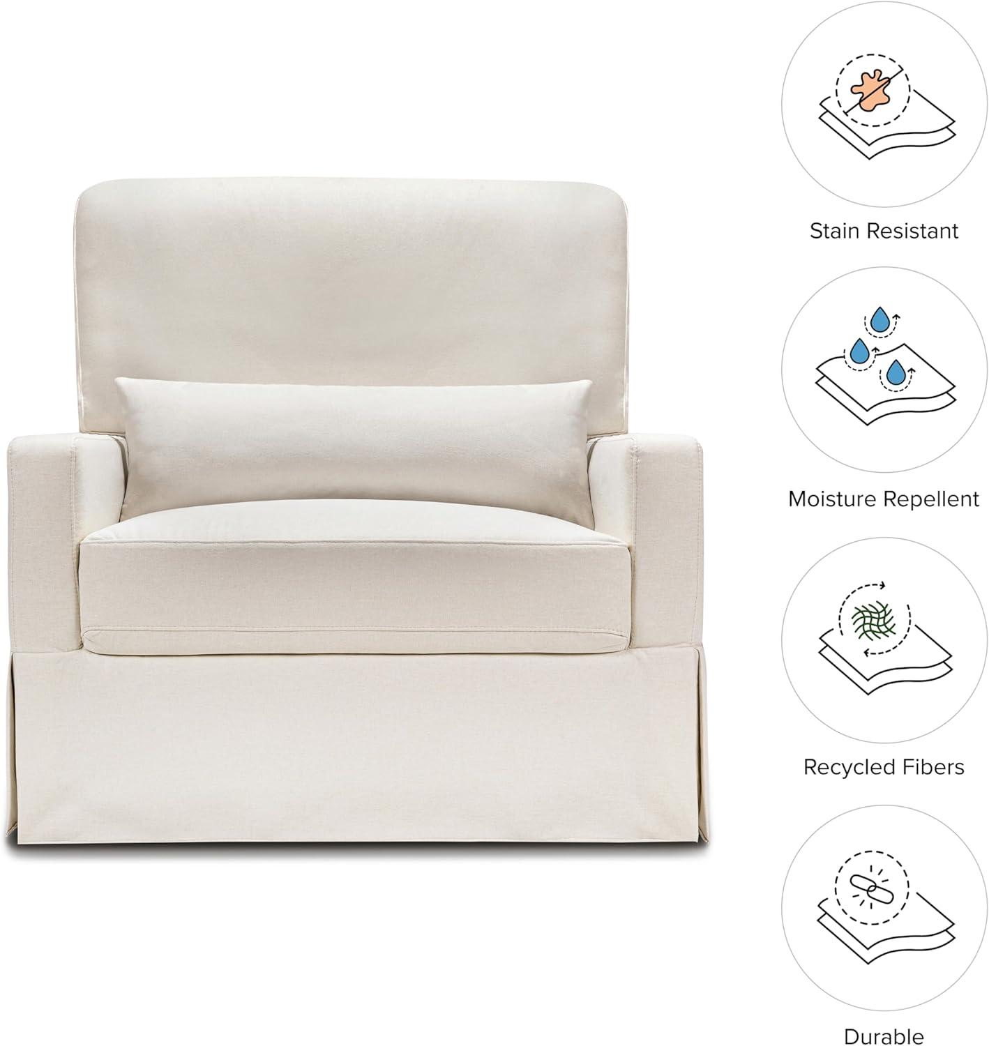 Crawford Pillowback Chair and a Half Upholstered Swivel Glider