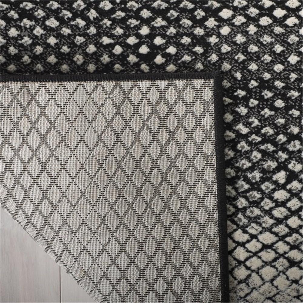 Lurex LUR186 Power Loomed Area Rug - Black/Ivory - 9'x12' - Safavieh