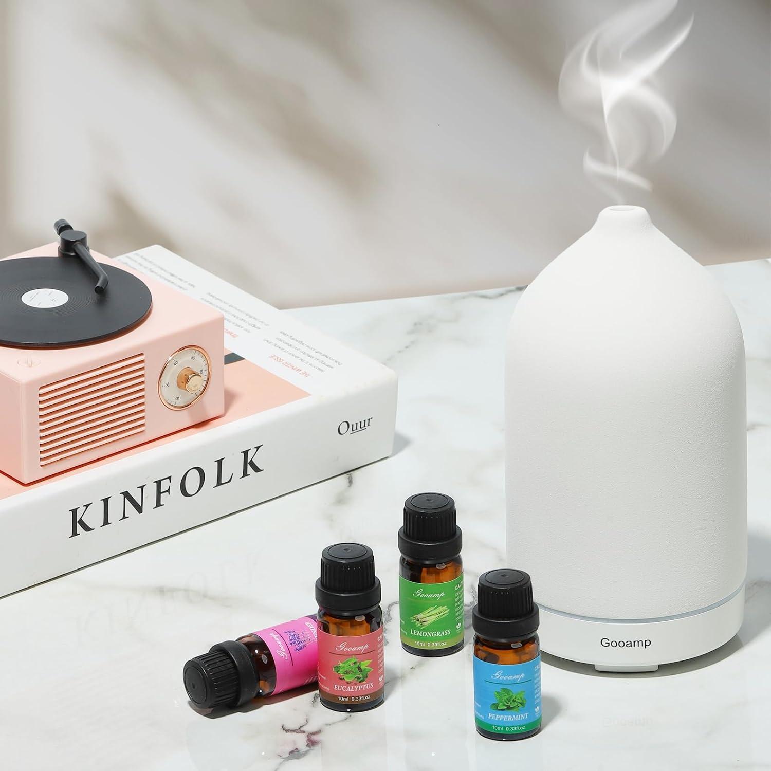 Essential Oils Set - Top 6 Blends for Diffusers, Home Care, Candle Making Scents, Fragrance, Aromatherapy, Humidifiers, Gifts - Peppermint, Tea Tree, Lavender, Eucalyptus, Lemongrass, Orange (10mL)