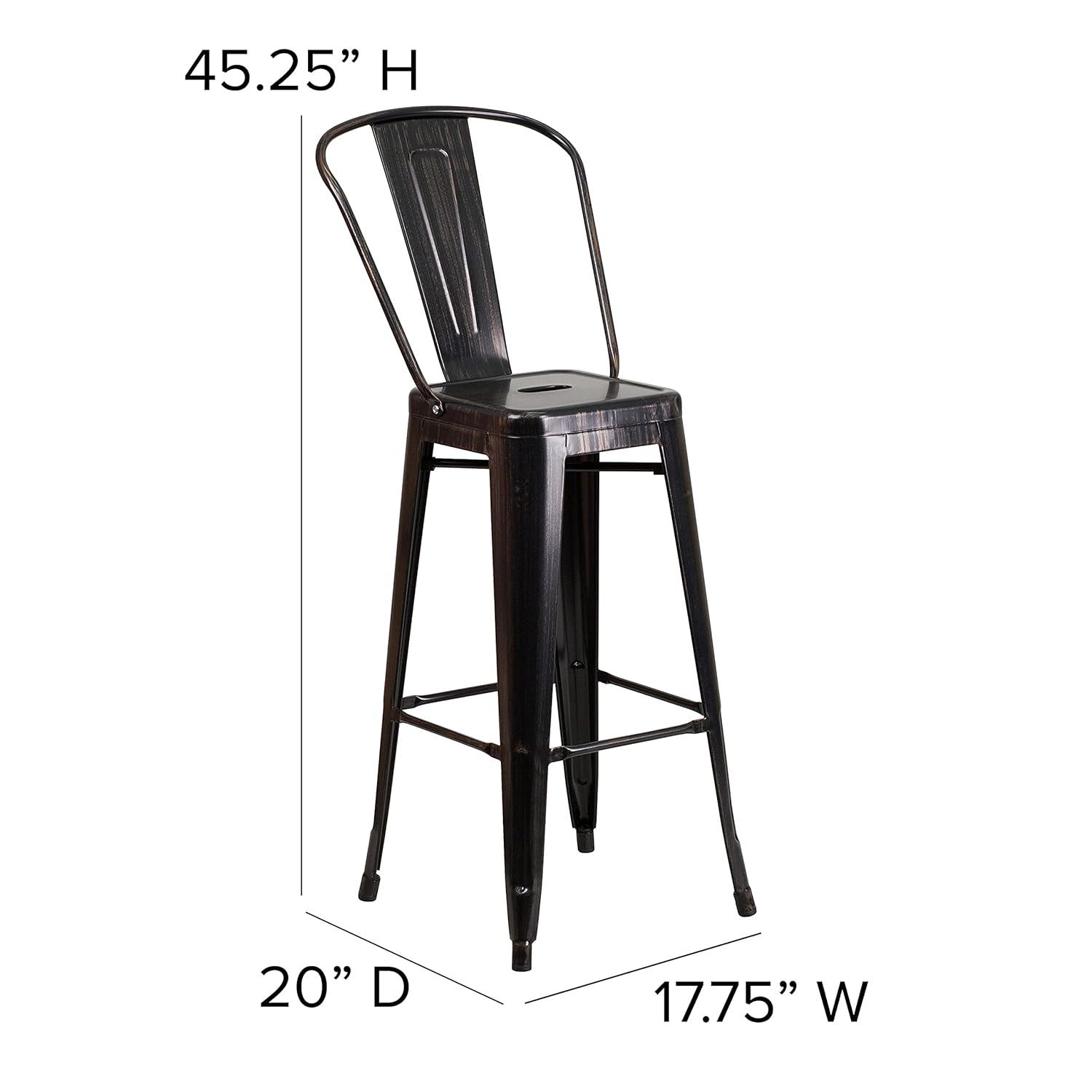 Flash Furniture Metal Outdoor Stool