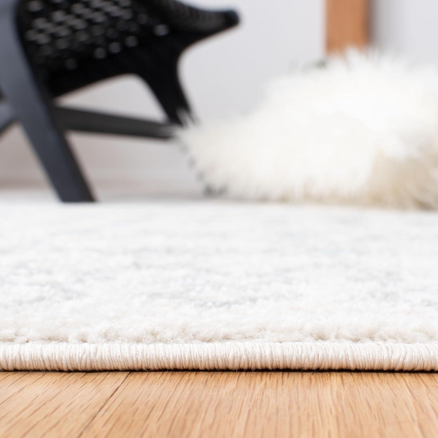 Tulum TUL240 Power Loomed Indoor Area Rug - Ivory/Light Grey - 5'3"x7'6" - Safavieh