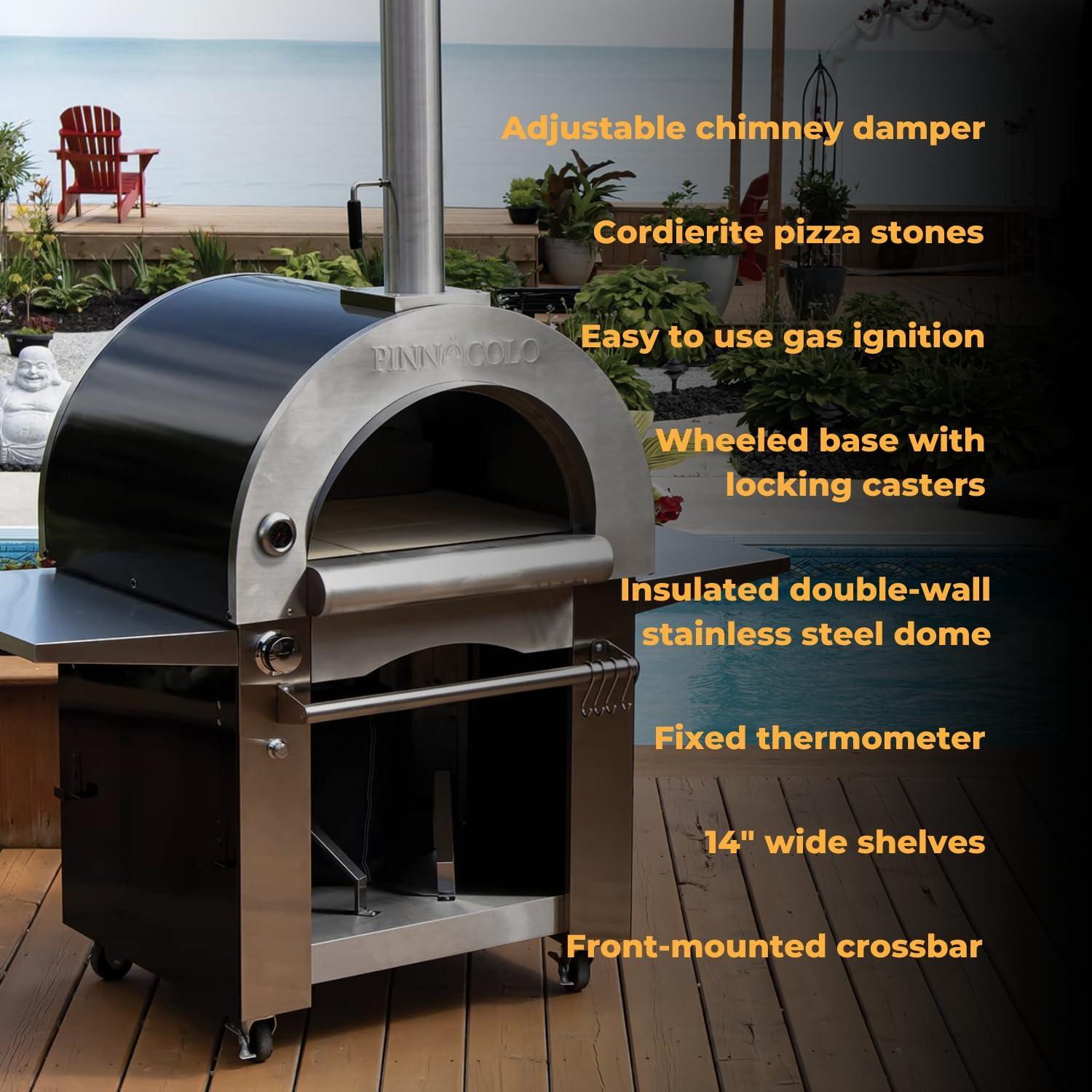 PINNACOLO Ibrido HYBRID Wood Gas Pizza Oven with Accessories