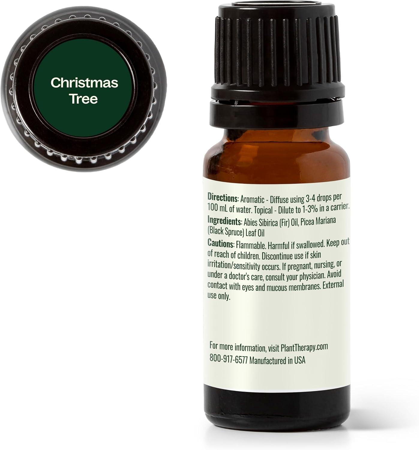 Plant Therapy Christmas Tree Holiday Essential Oil Blend 100% Pure, Undiluted, Natural, Therapeutic Grade 10 mL (1/3 oz)