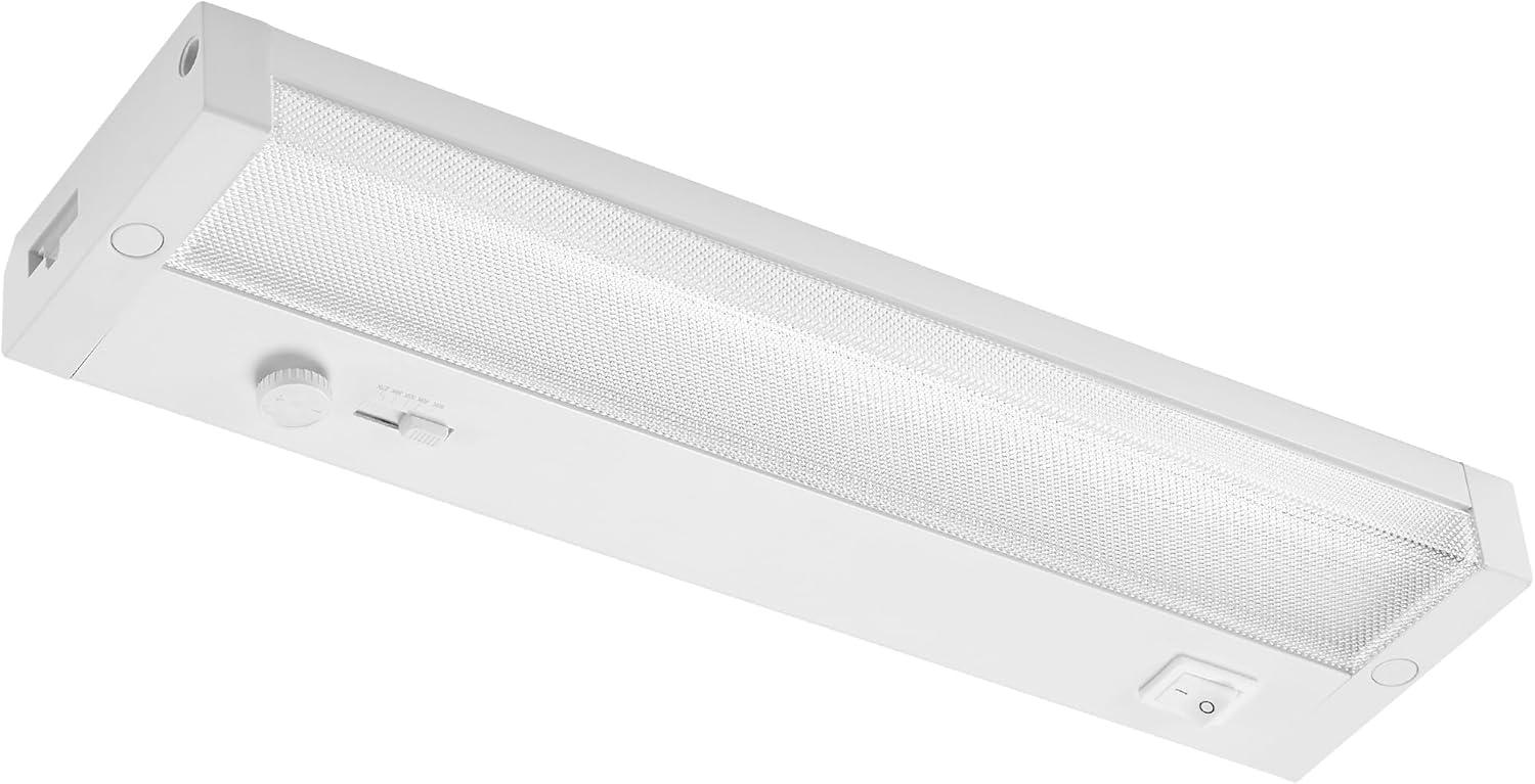 Maxxima 12 in. LED Under Cabinet Light, Dimmable, Linkable, Hardwired or Plug & Play, 500 Lumens, 5 CCT 2700K - 5000K, White, On/Off Switch