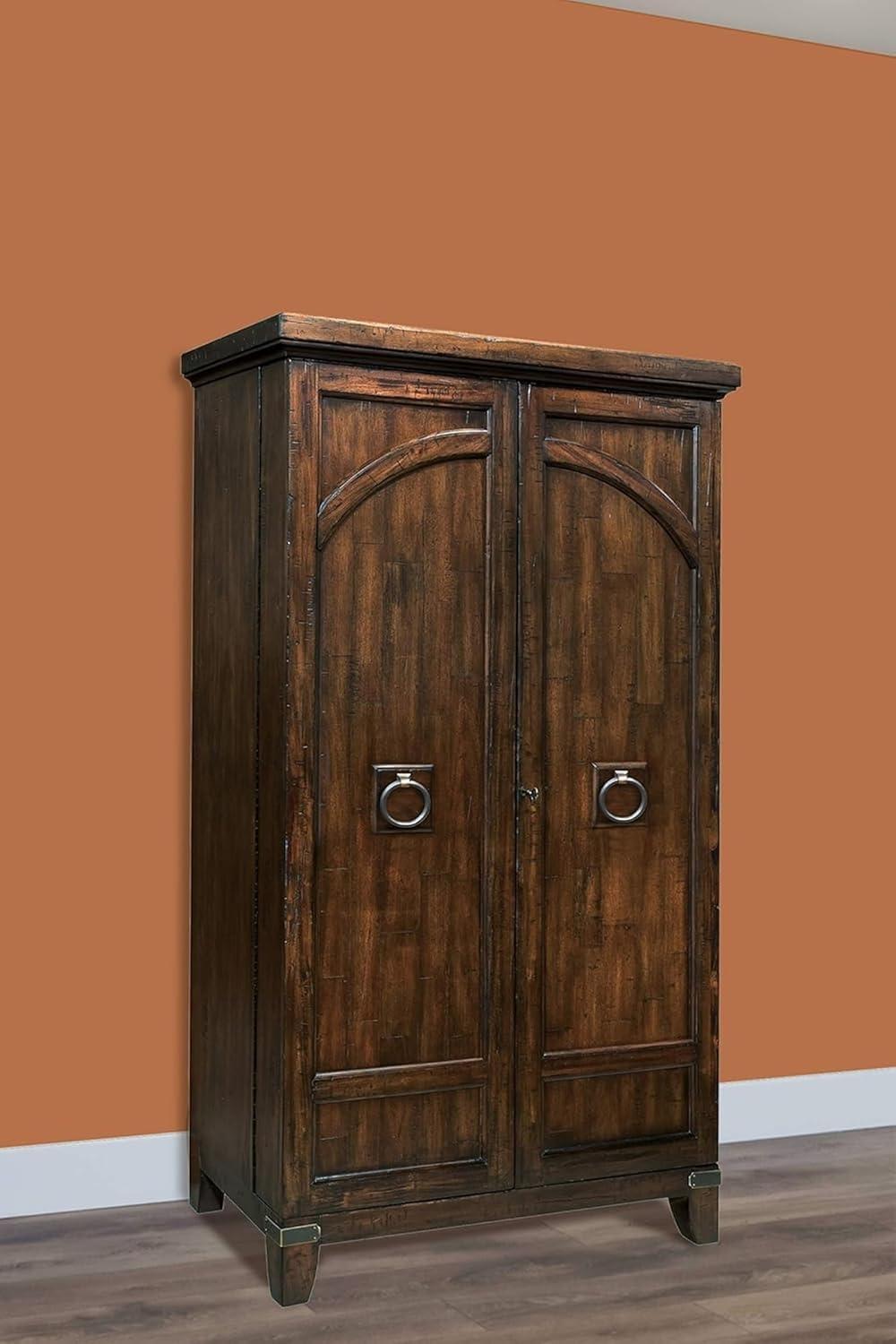 Brauer 40" Brown Hardwood Traditional Bar Cabinet