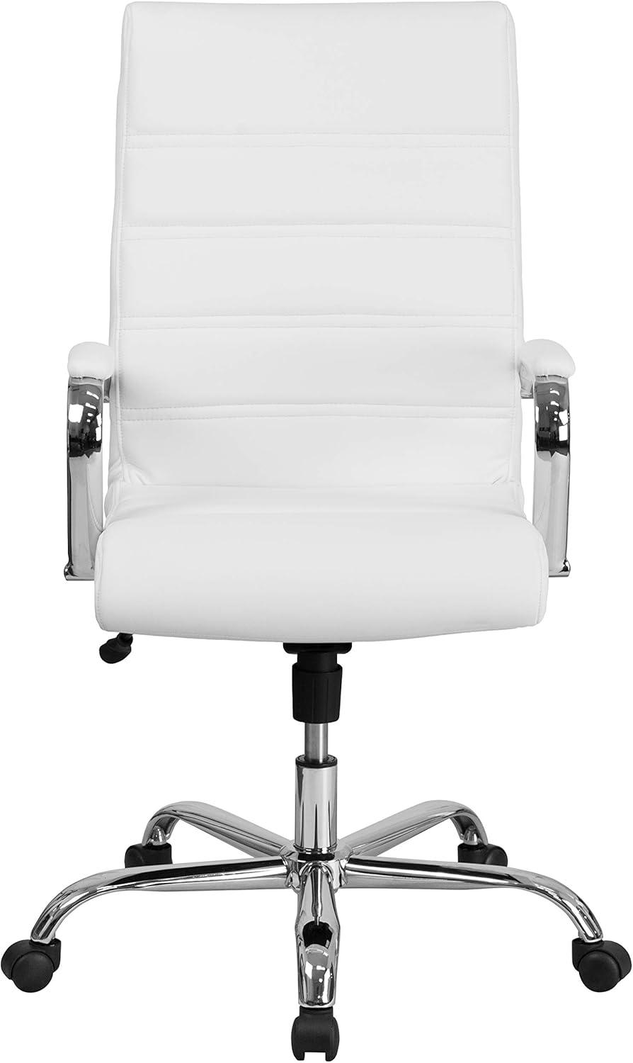 Flash Furniture High Back Executive Swivel Office Chair with Metal Frame and Arms