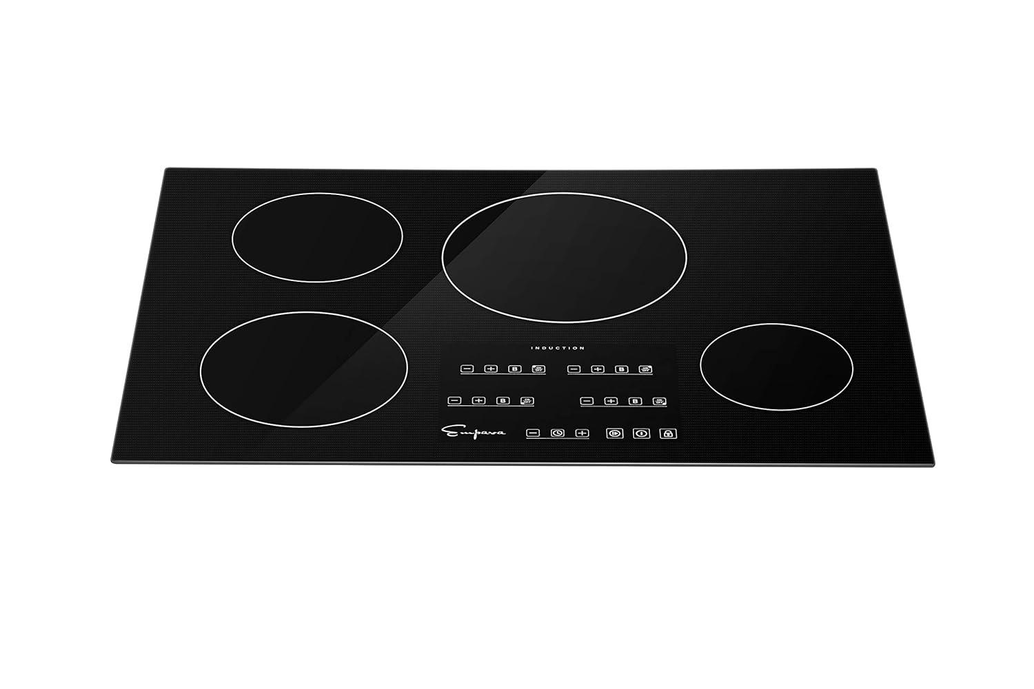 30 in. Electric Stove Induction Cooktop Smooth Surface in Black Vitro Ceramic Glass with 4 Elements Booster Burner