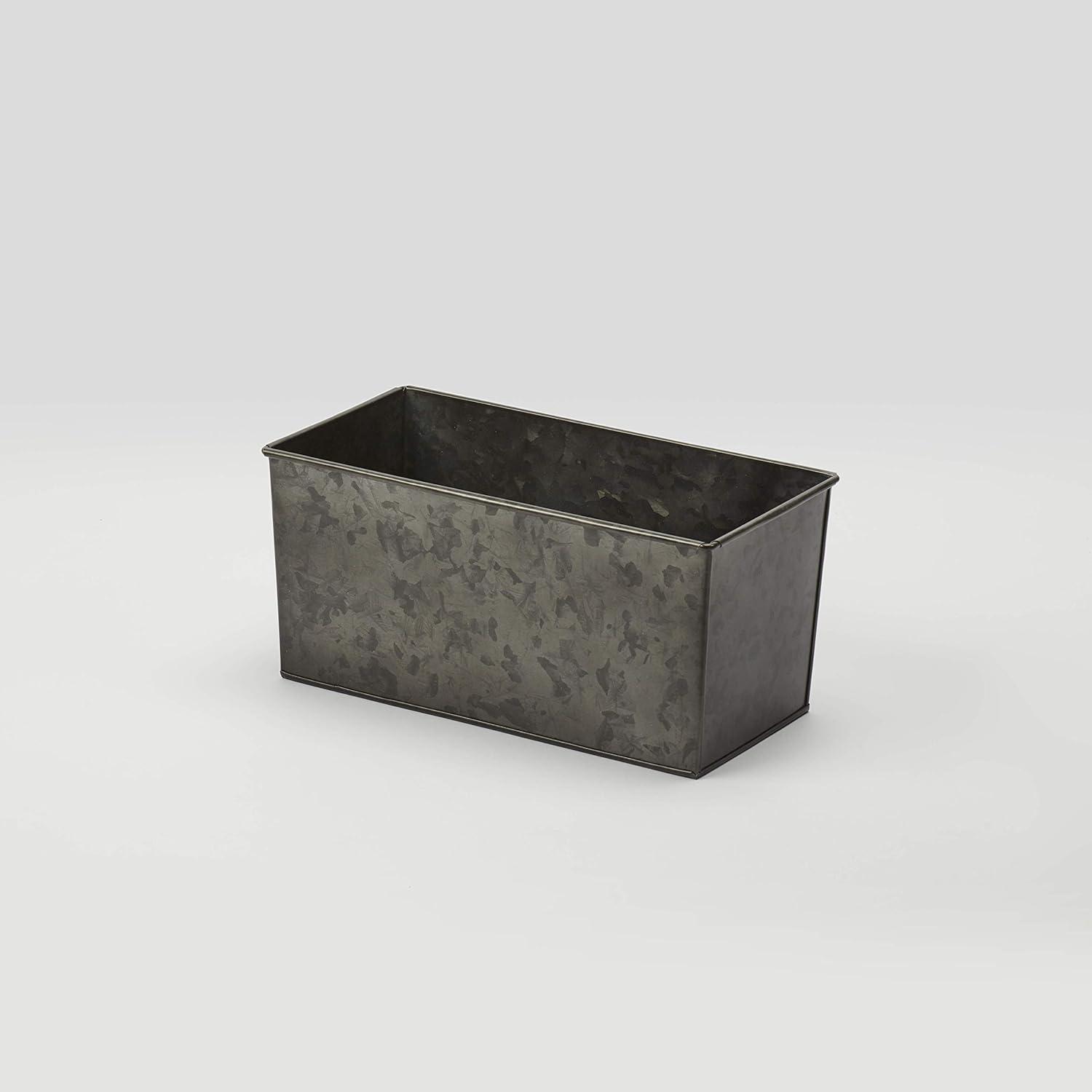 Rectangular Onyx Galvanized Metal Beverage Tub