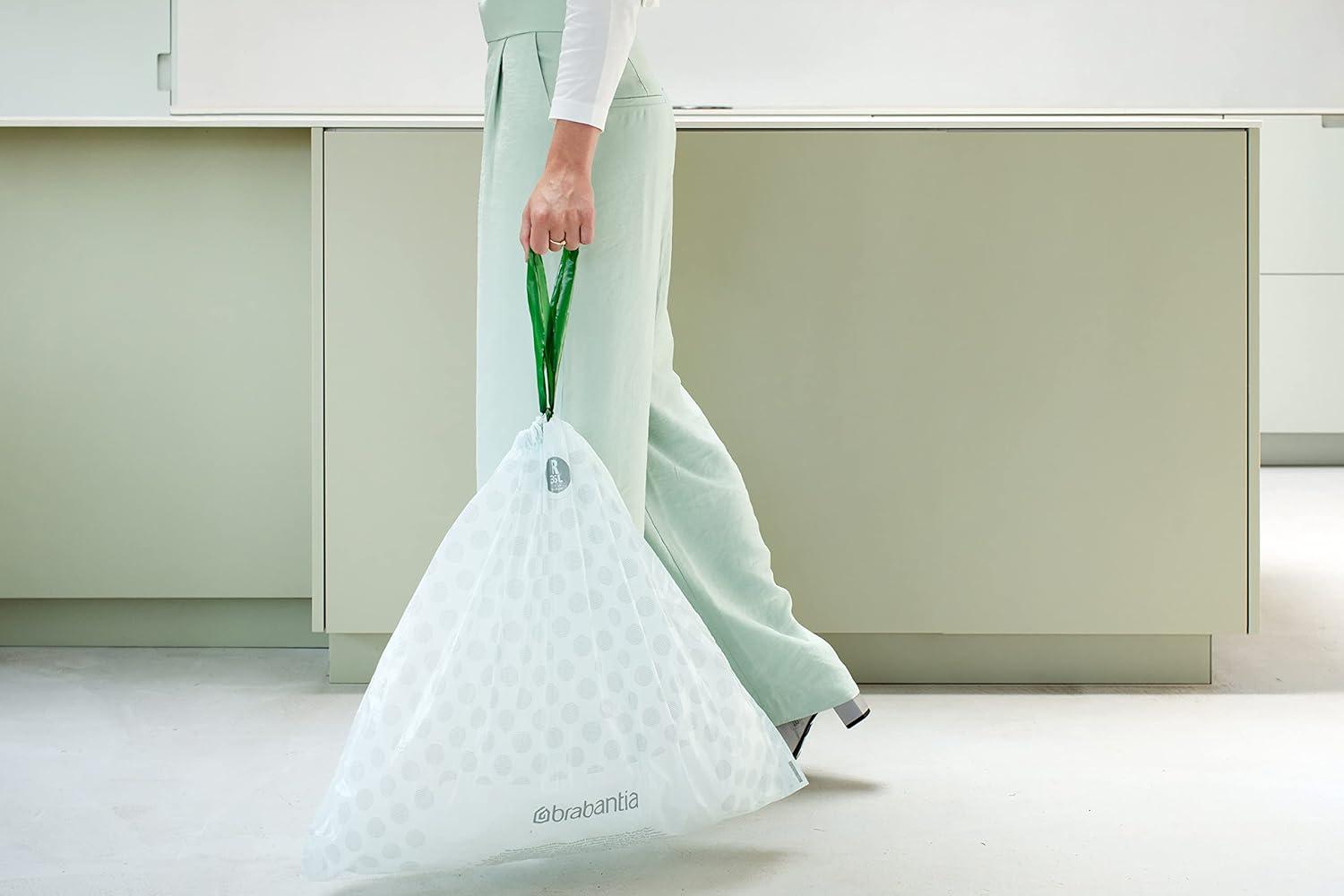 Brabantia Brabantia PerfectFit Trash Bags, Code H, 13.2-16 Gallon (50-60L), 120 Trash Bags (Set of 120)