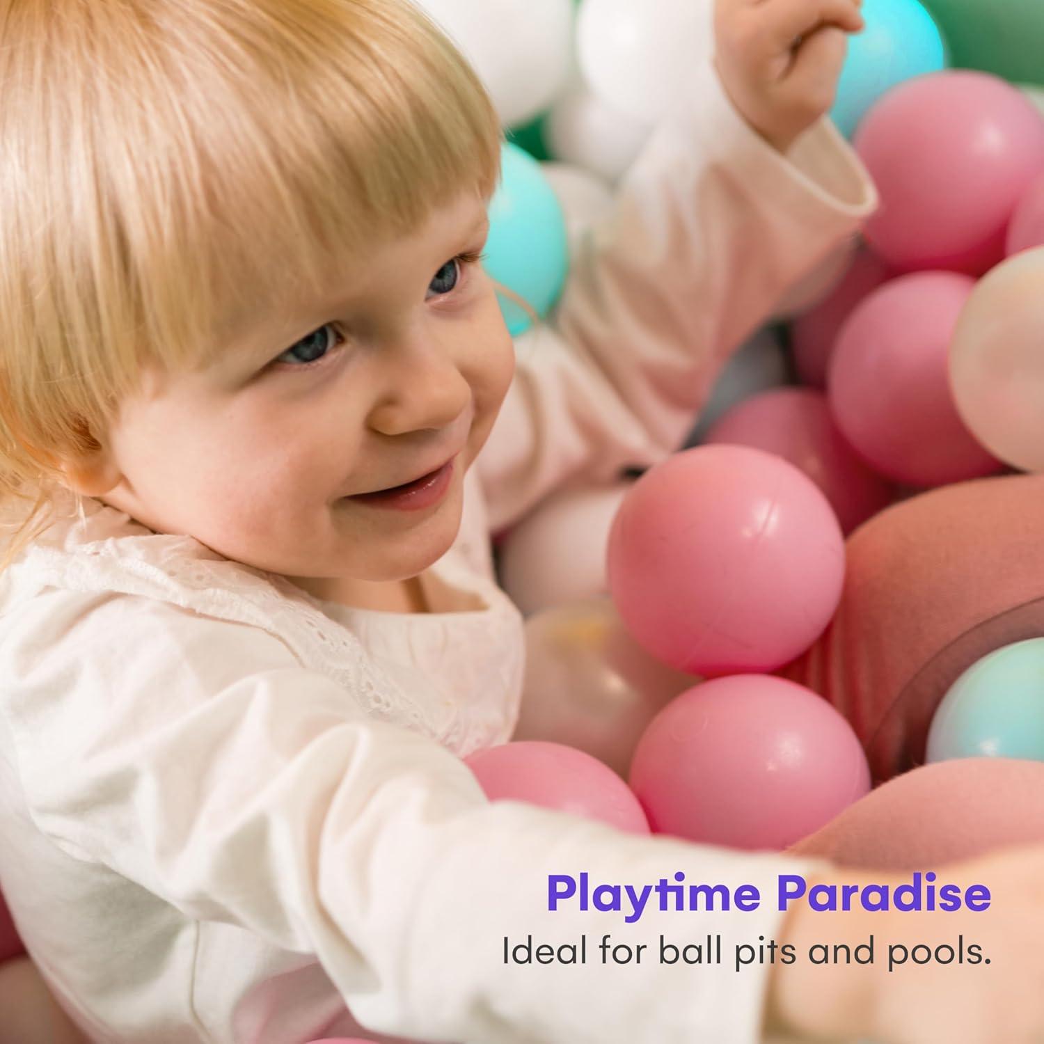 Click N' Play Phthalate & BPA Free Plastic Balls for Ball Pit, Multicolored