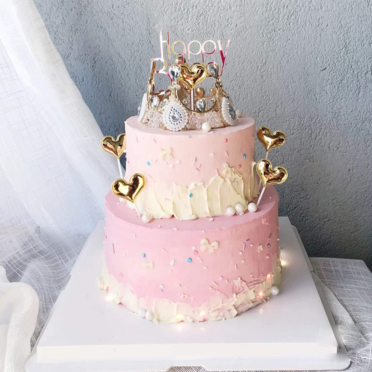 Acrylic Cake Discs Set - Round Buttercream Cake Decorating Tools with 6 Acrylic Discs(2 Each of 6.5”, 8.5”, 10.5"), 2 Icing Scraper and 3 Center Dowel - for Serving Bake Goods