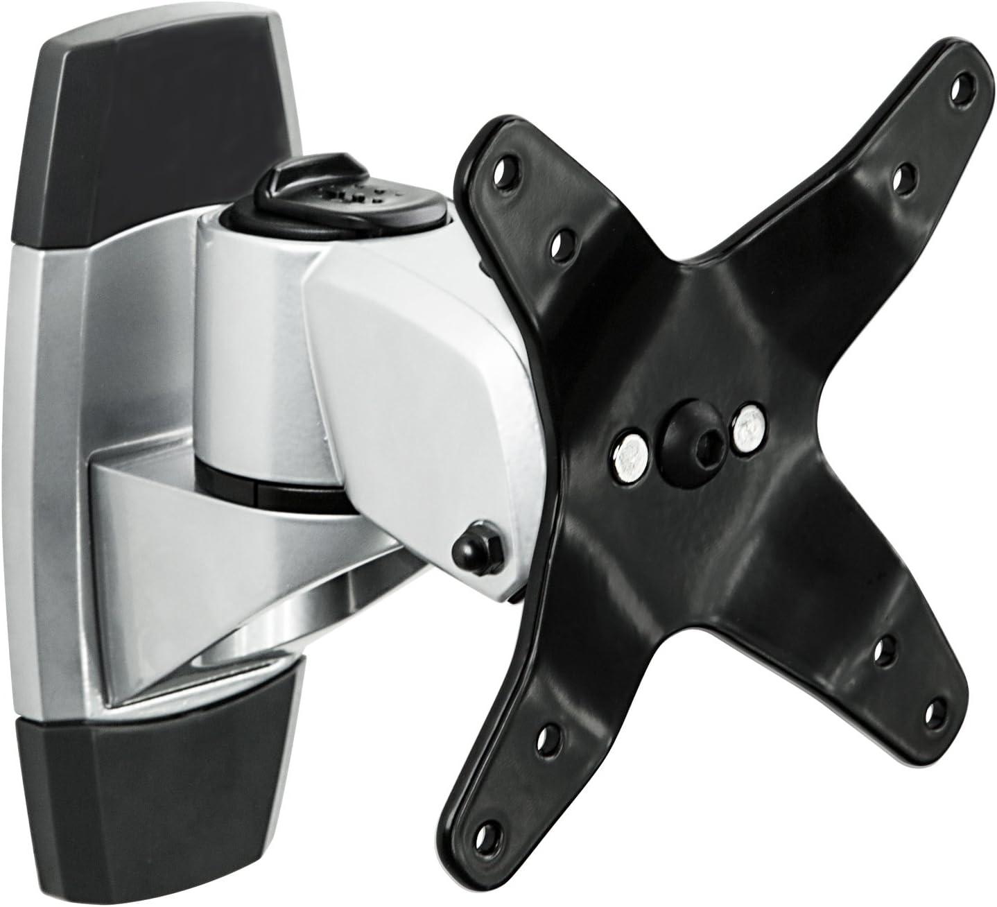 Silver and Black Aluminum Wall Mount Monitor Arm