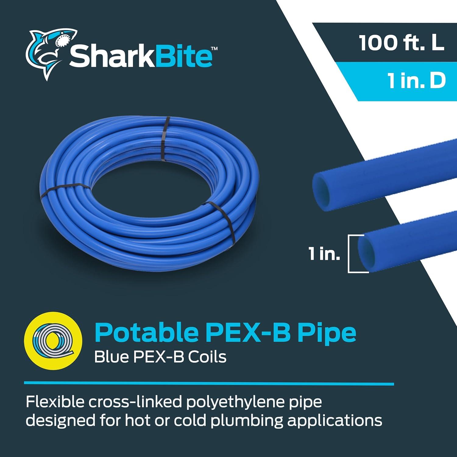 1 Inch Blue PEX-B Pipe Coil for Plumbing Applications