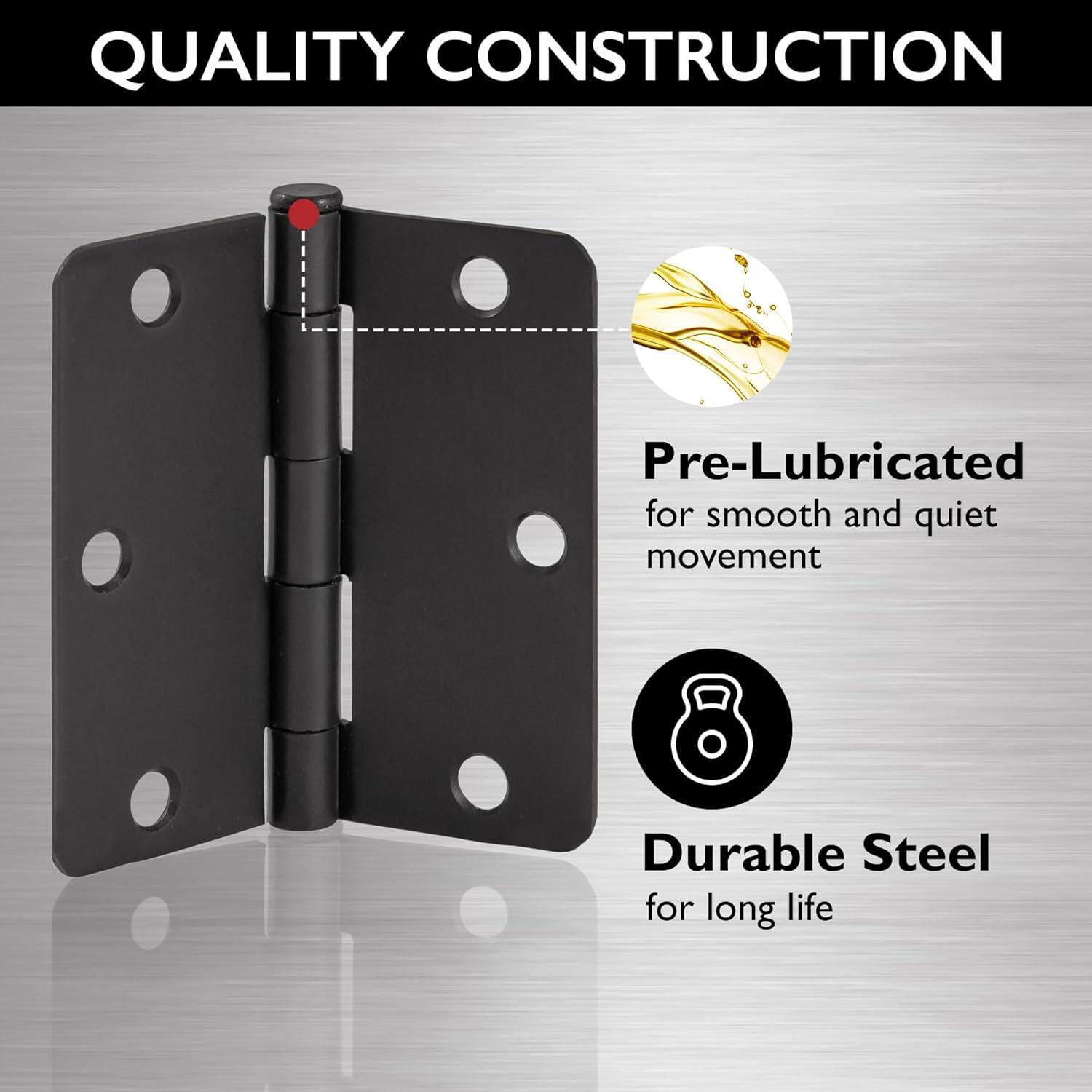 Design House 3.5" H x 3.5" W Butt Bearing Door Hinges (Set of 10)