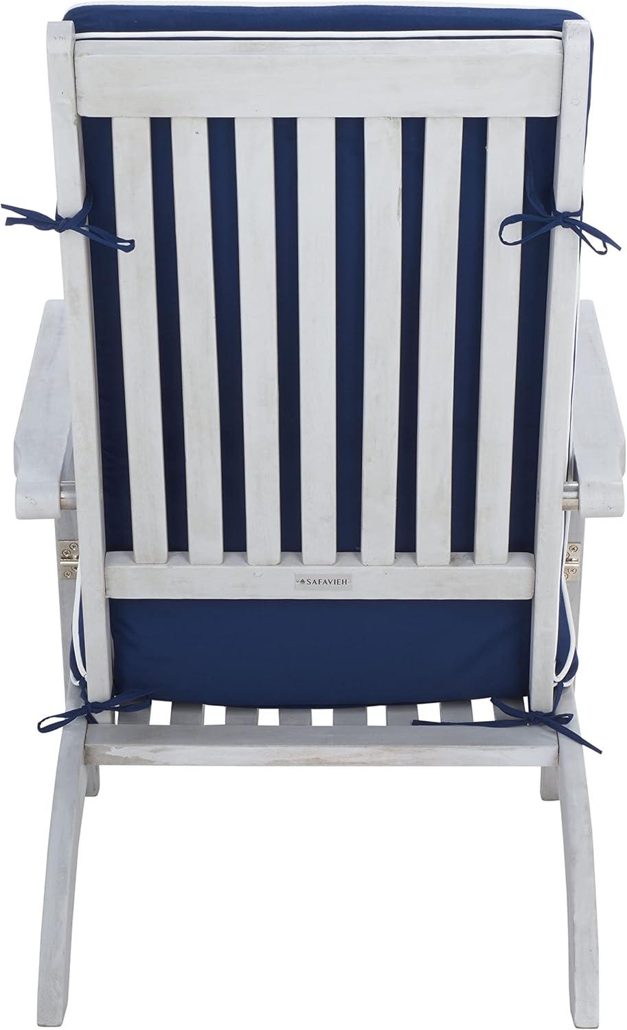 Palmdale Lounge Chair - Outdoor - PAT7015 - Grey/Navy -Safavieh