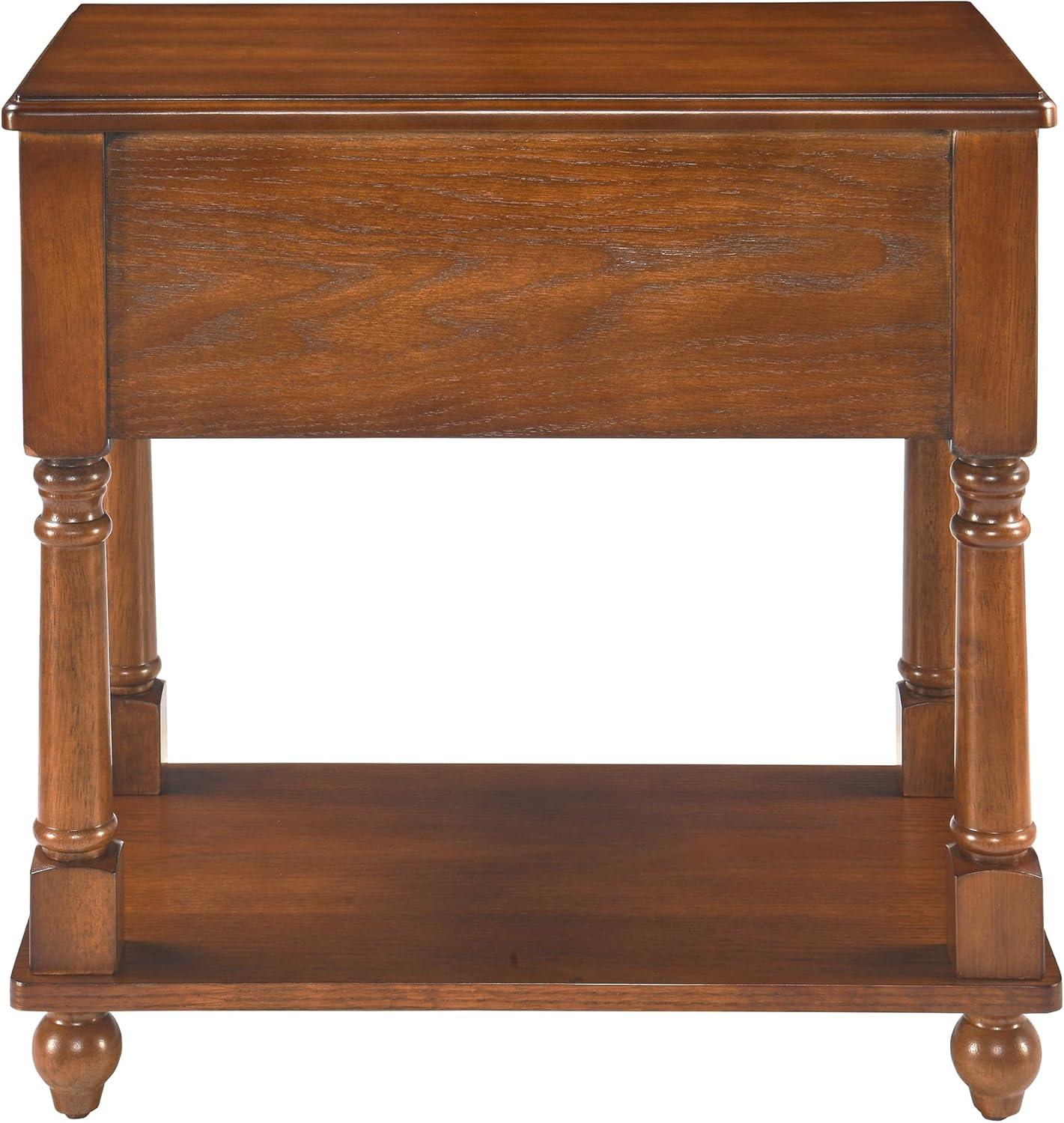 Montevideo Narrow End Table with Drawer and Storage Shelf