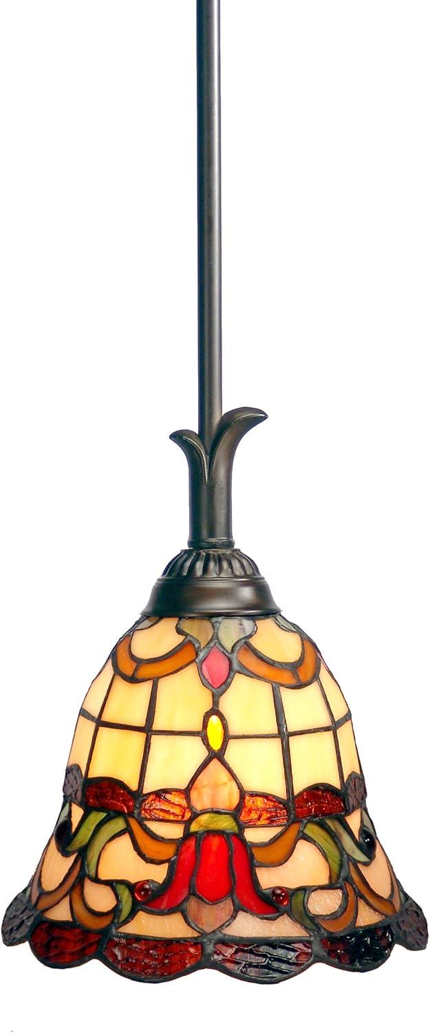 Freeport Multicolor Glass and Bronze Mini Pendant