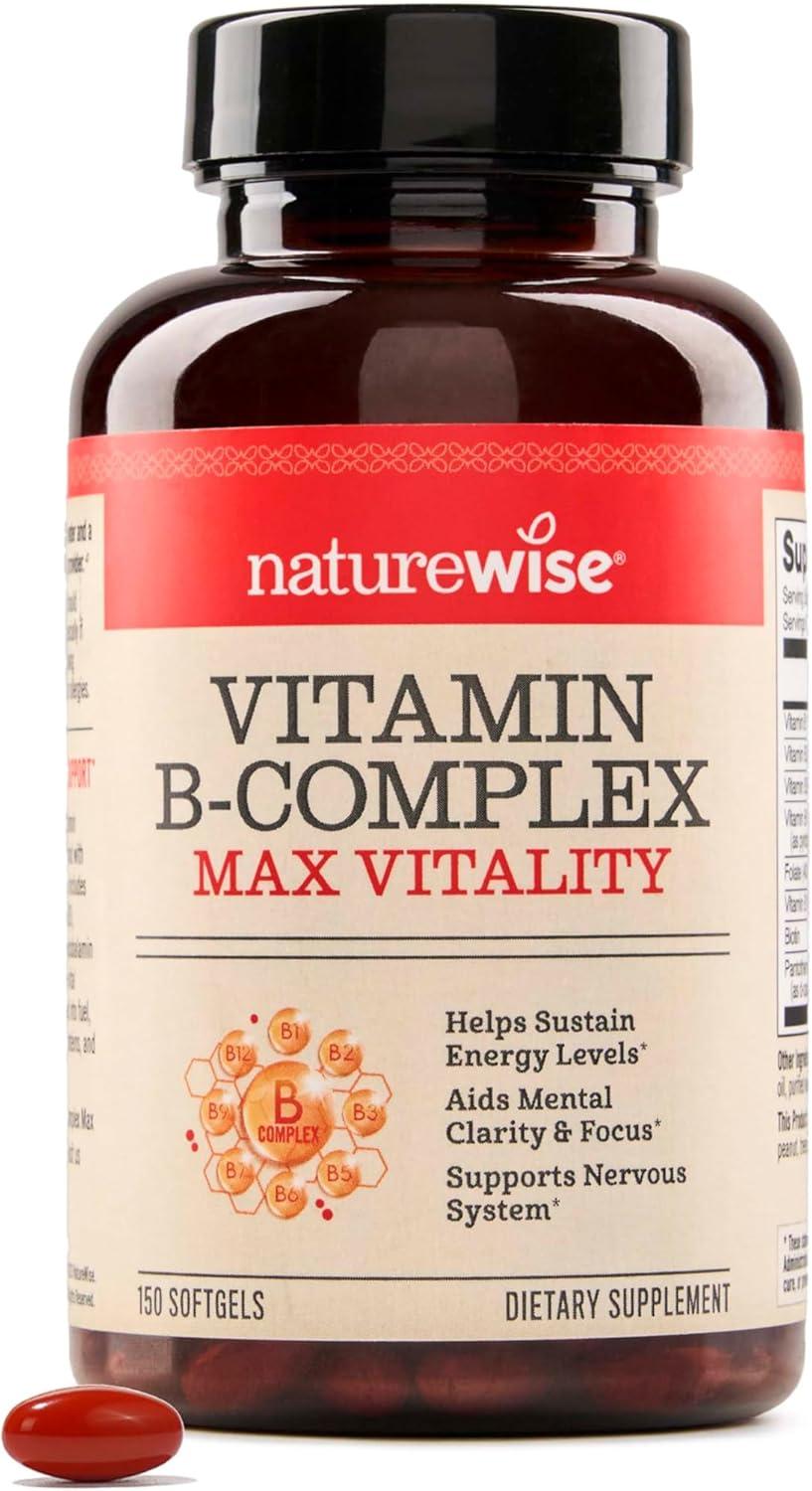NatureWise Vitamin B Complex - Gluten-Free, Non-GMO - 150 Softgels[150-Day Supply]