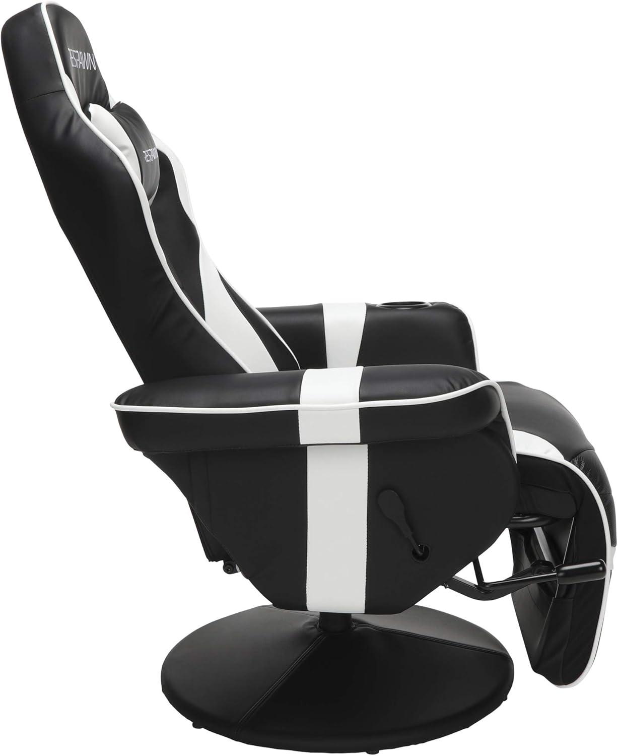 RESPAWN 900 Gaming Recliner - Video Games Console Recliner Chair, Computer Recliner, Adjustable Leg Rest and Recline, Recliner with Cupholder, Reclining Gaming Chair with Footrest - White