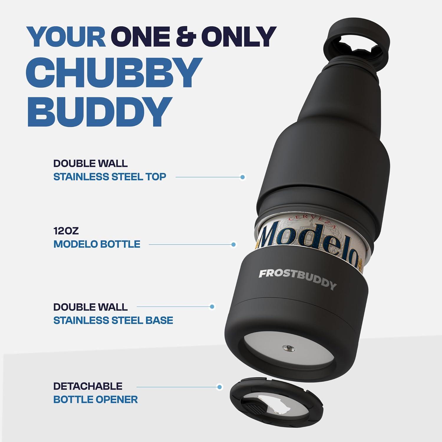 Frost Buddy - Modelo Beer Cooler Bottle - Beer Cooler - Double Wall Vacuum Insulated for Ice Cold Beer - Stainless Steel (Mexico)