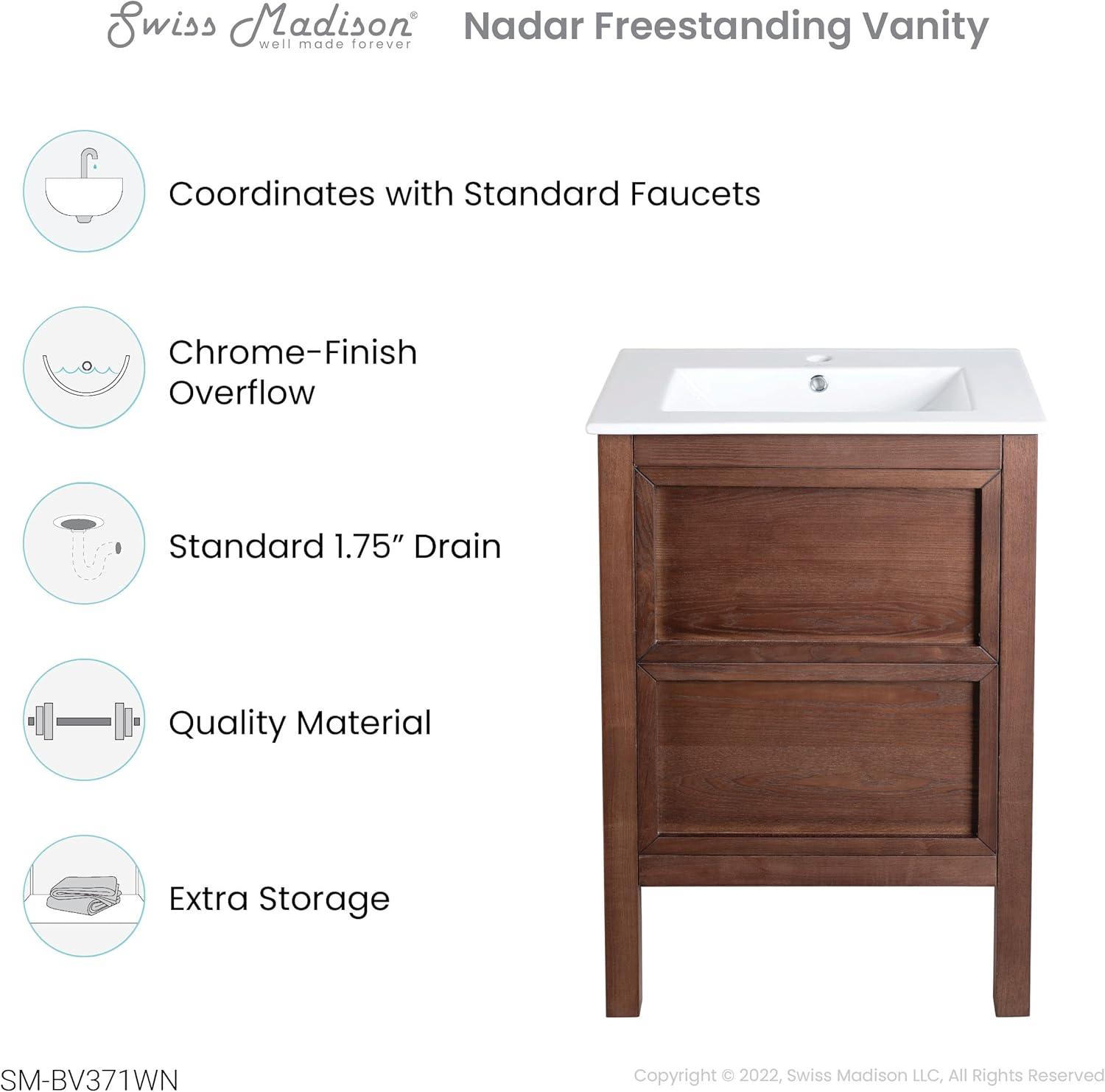 Nadar 24" Bathroom Vanity in Walnut