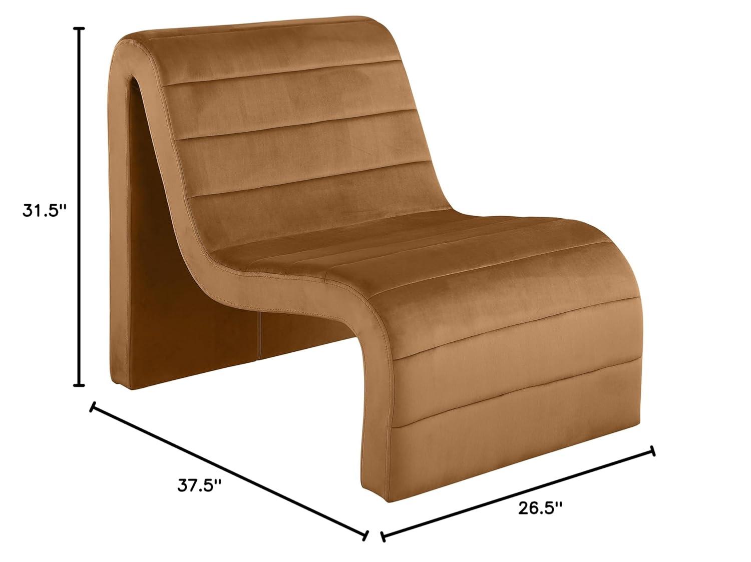Meridian Furniture Ivy Saddle Velvet Accent Chair