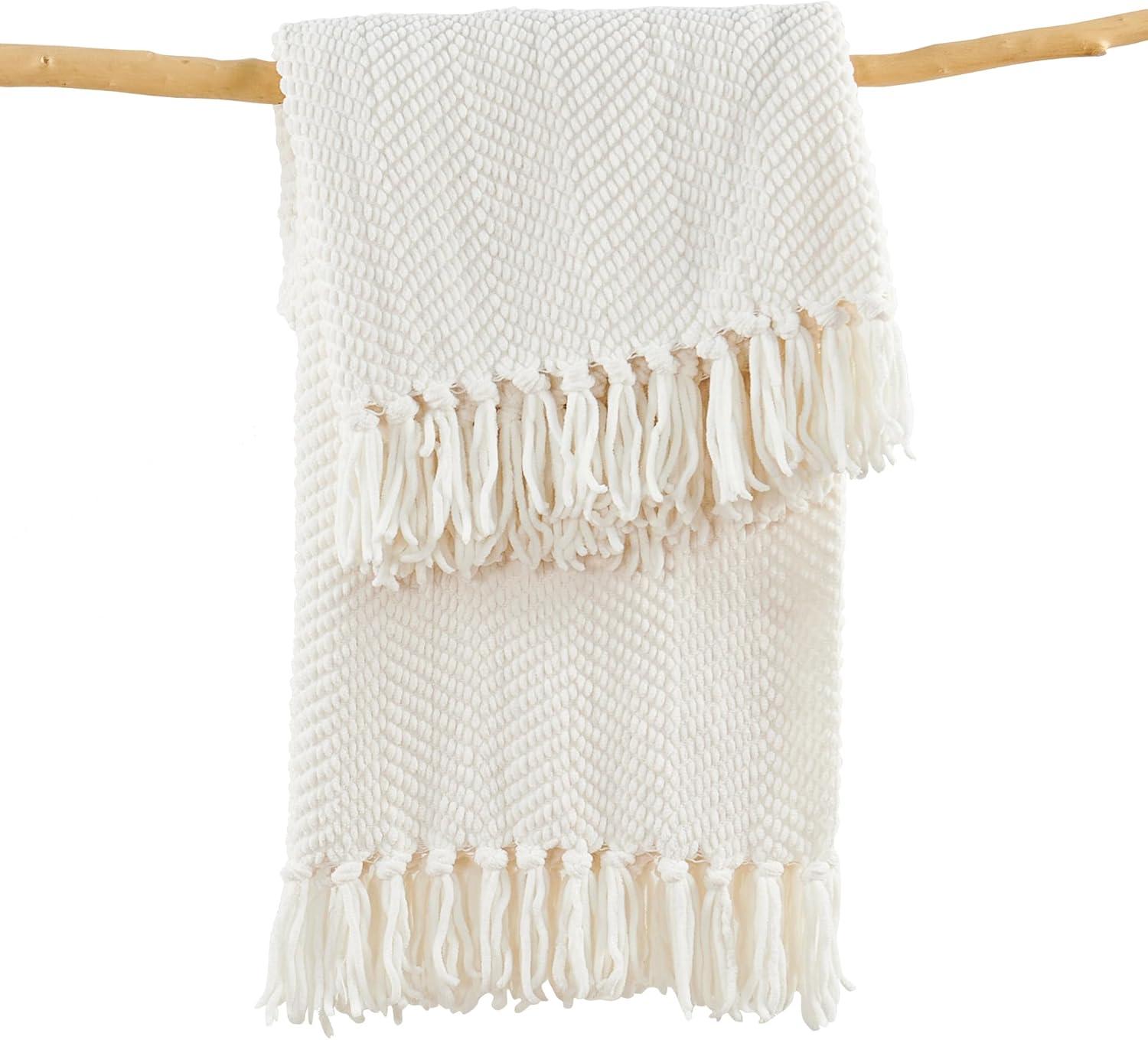 Home Soft Things Tweed Knitted Throw Blanket