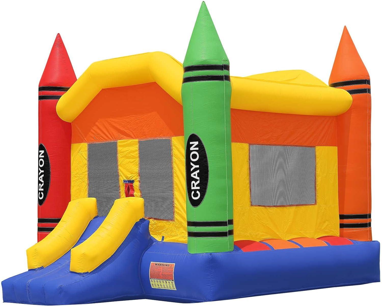 Commercial Grade Multicolor PVC Crayon Bounce House with Blower