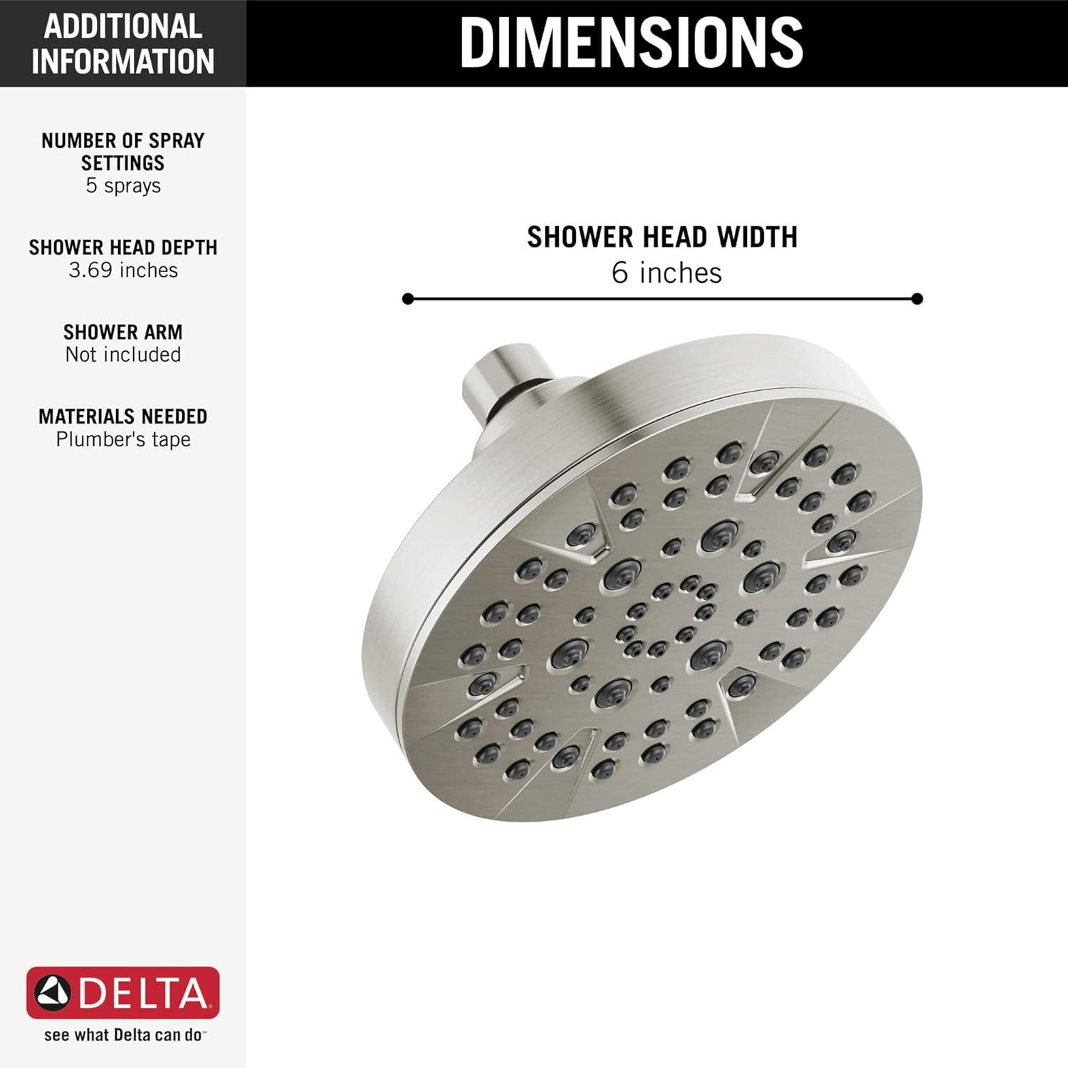 Multi Function Fixed Shower Head