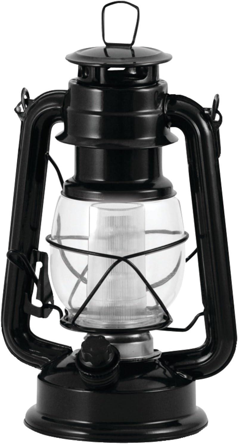 Black Metal and Glass Vintage Style LED Lantern