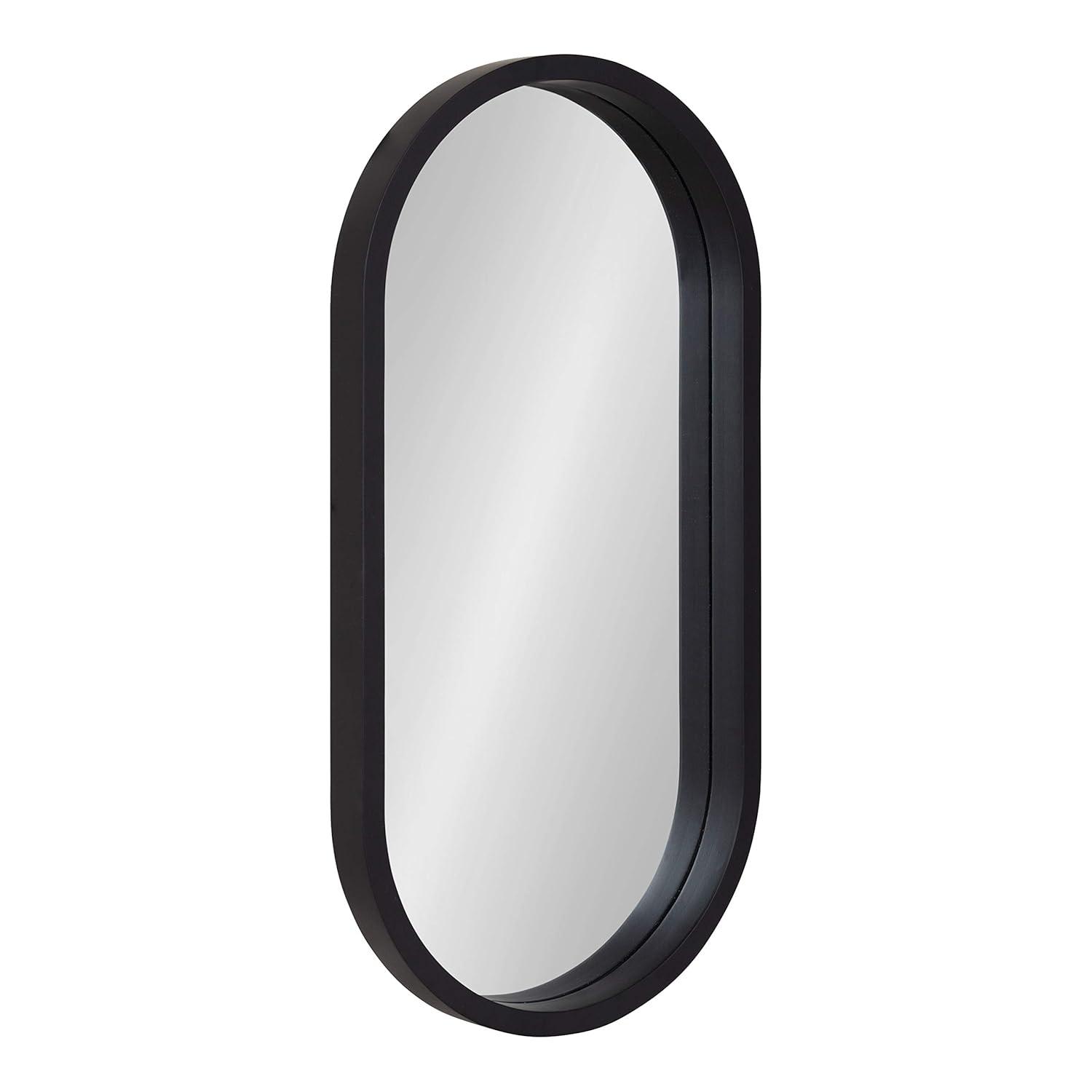 12" x 24" Travis Oval Wall Mirror Gold - Kate & Laurel All Things Decor: Modern MDF Frame, No Assembly Required