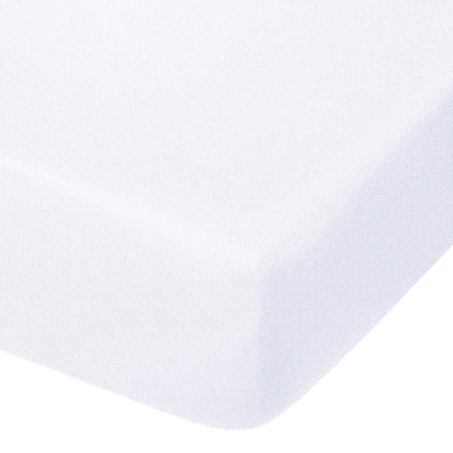 Brushed Microfiber Fitted Crib Sheet, Super Soft and Cozy Crib Sheet for Boys, Girls, 28x52 Inches, White - NTBAY