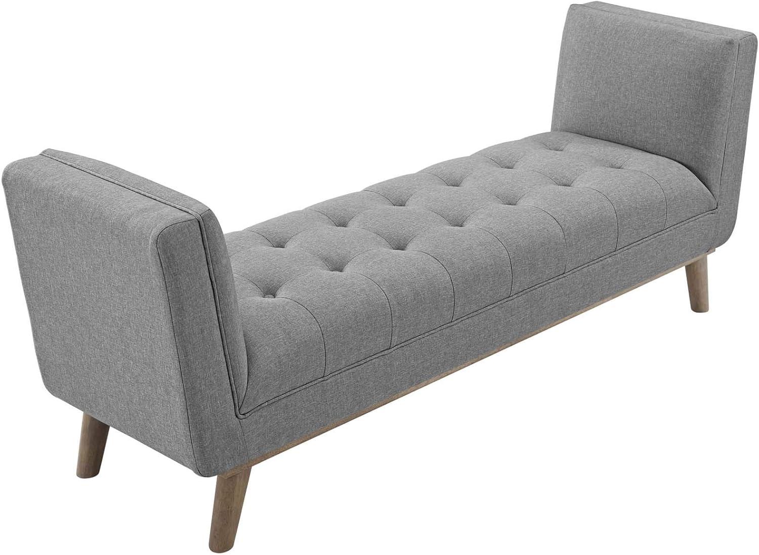 Modway Haven Tufted Button Upholstered Fabric Accent Bench