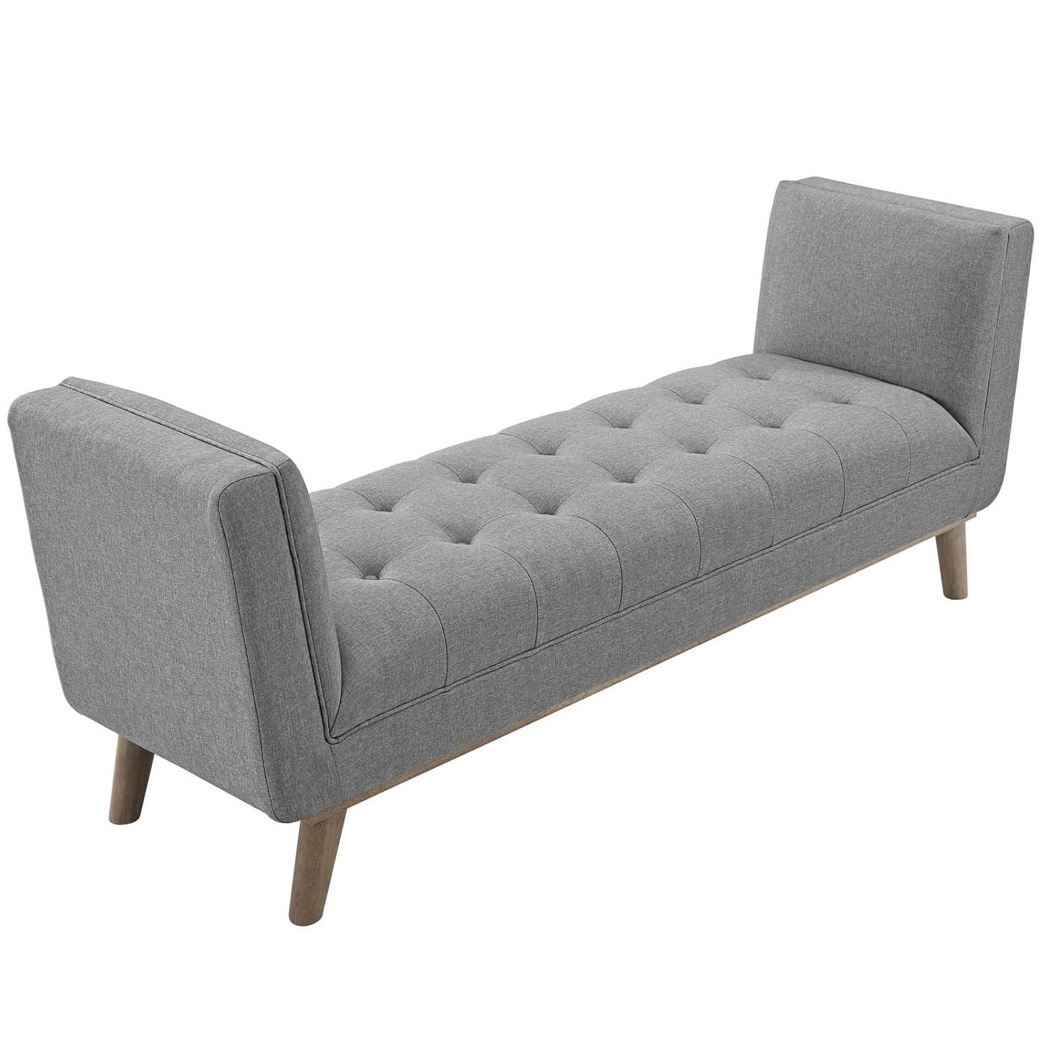 Modway Haven Tufted Button Upholstered Fabric Accent Bench